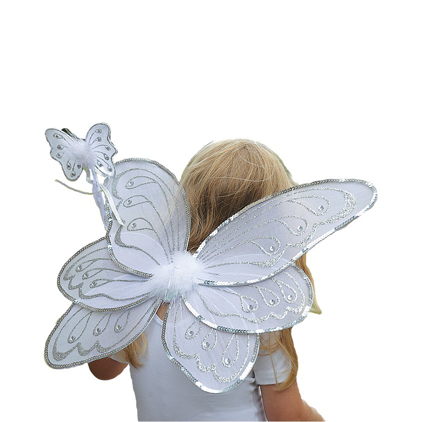 SWWI - Silver & White Glitter Fairy Accessory Kit - Child