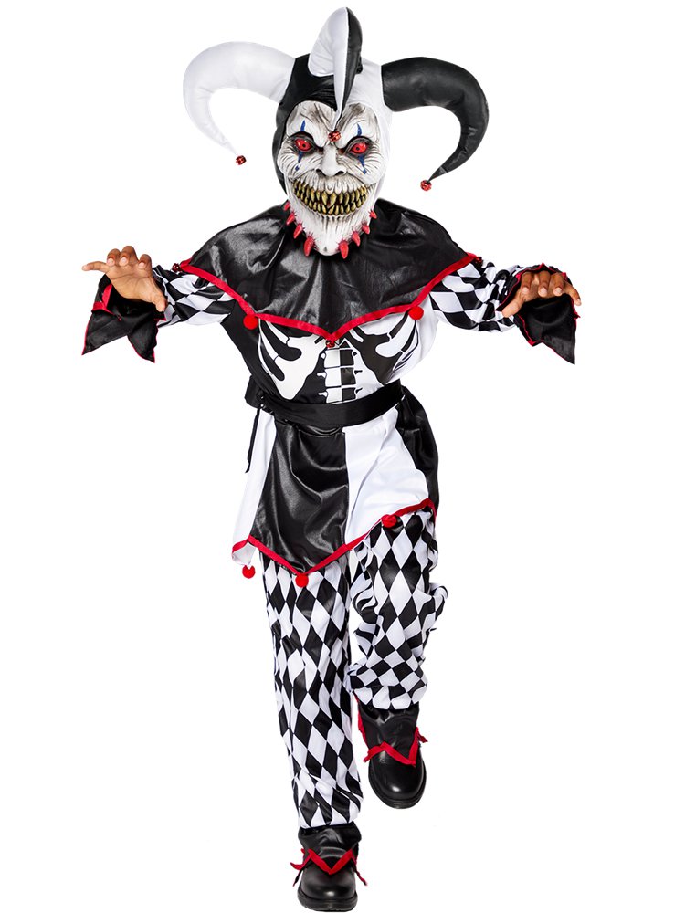 9908185 - Sinister Jester Clown - 6-8 Years