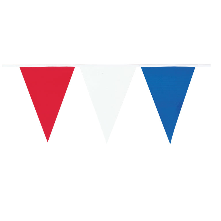 12173 IP X6 - Red/White/Blue Pennant Banners 36m x 45.7cm - 6 PC