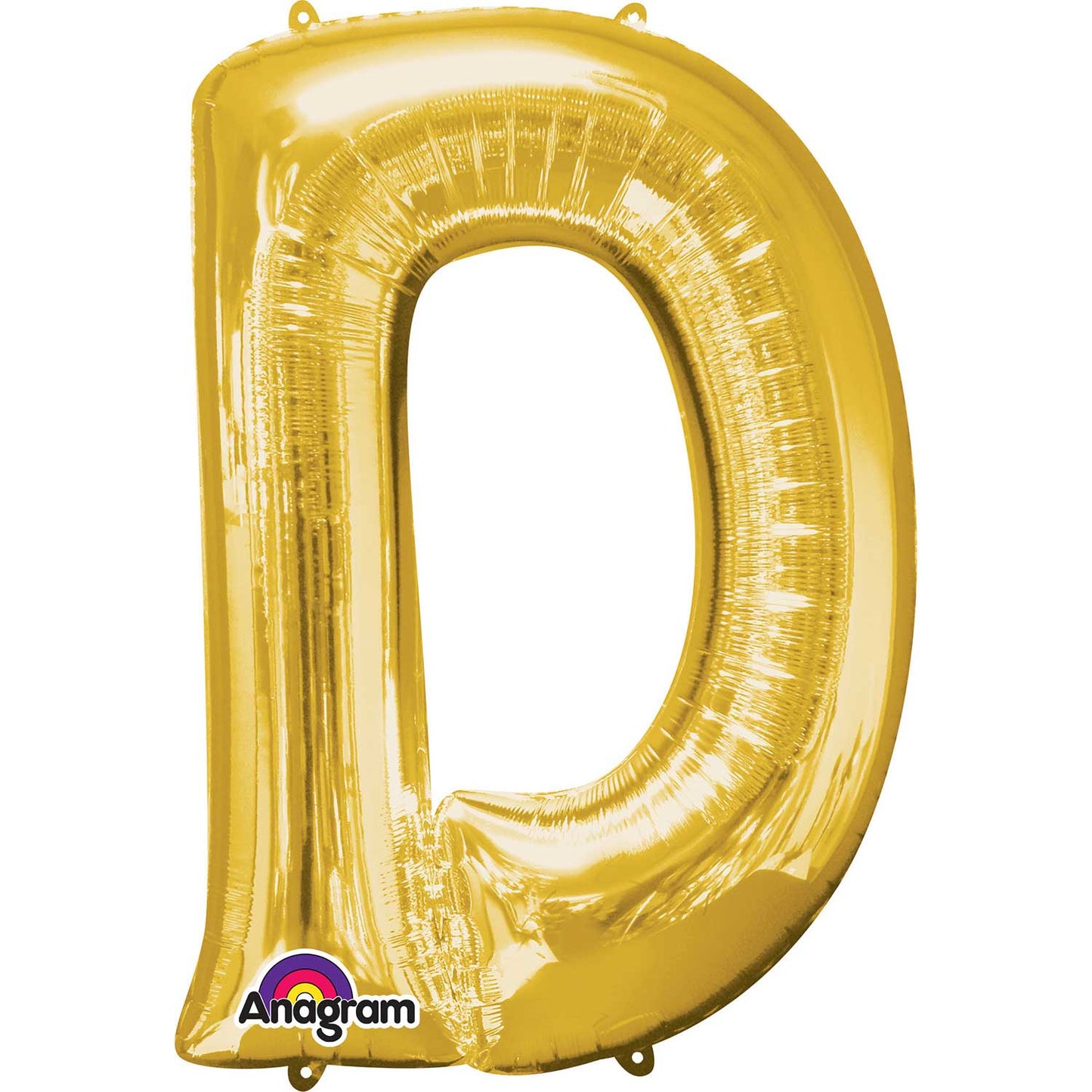 3295301 IP X5 - Letter D SuperShape Gold Foil Balloon 34"/"86cm P50 - 5 PC