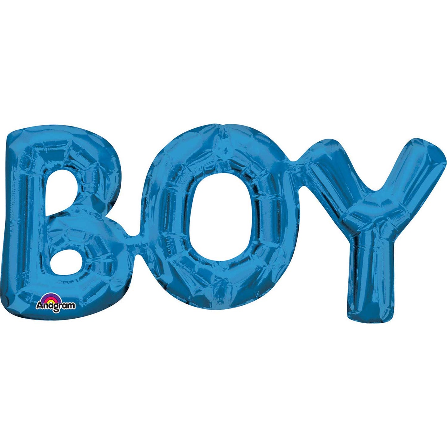 3309801 IP X5 - "Boy" Phrase Blue SuperShape Foil Balloons 20"/50cm x 9"/22cm S55 - 5 PC