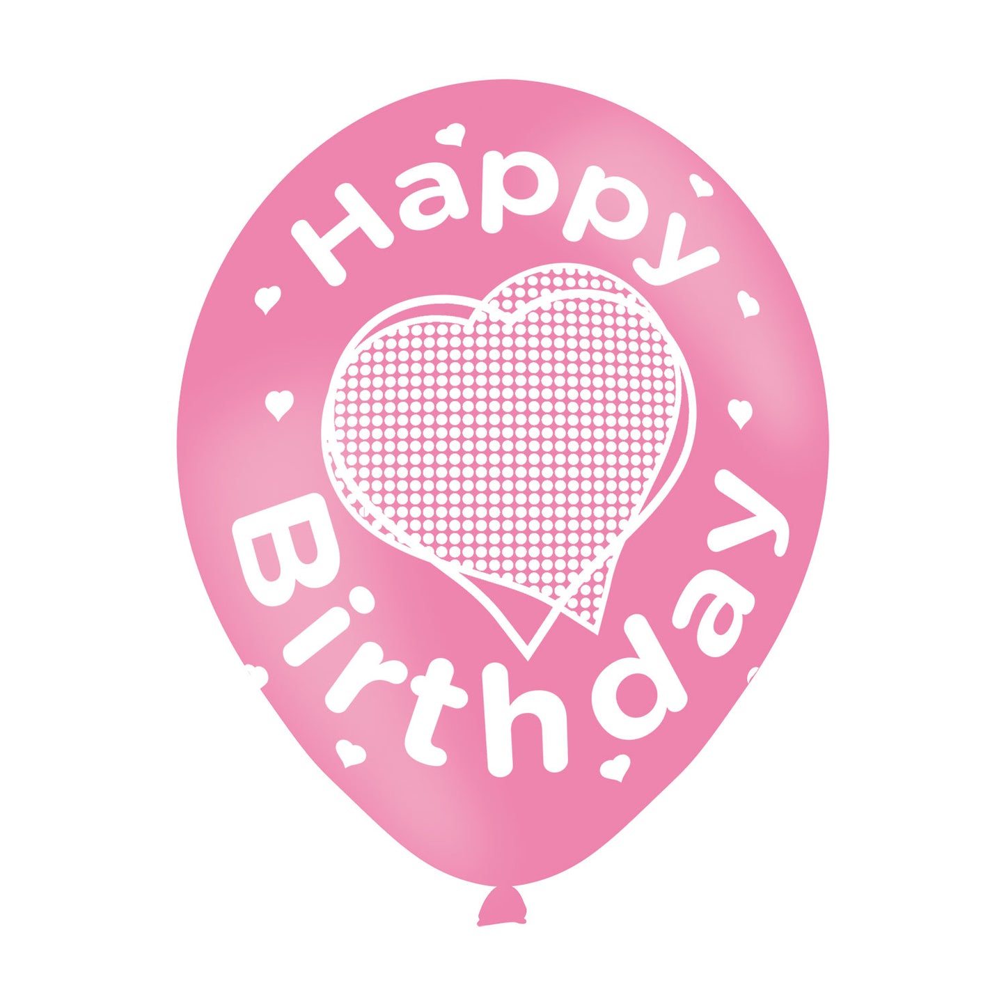 9900707 IP X10 - Happy Birthday Pink Latex Balloons 11"/27.5cm - 10 PKG/6
