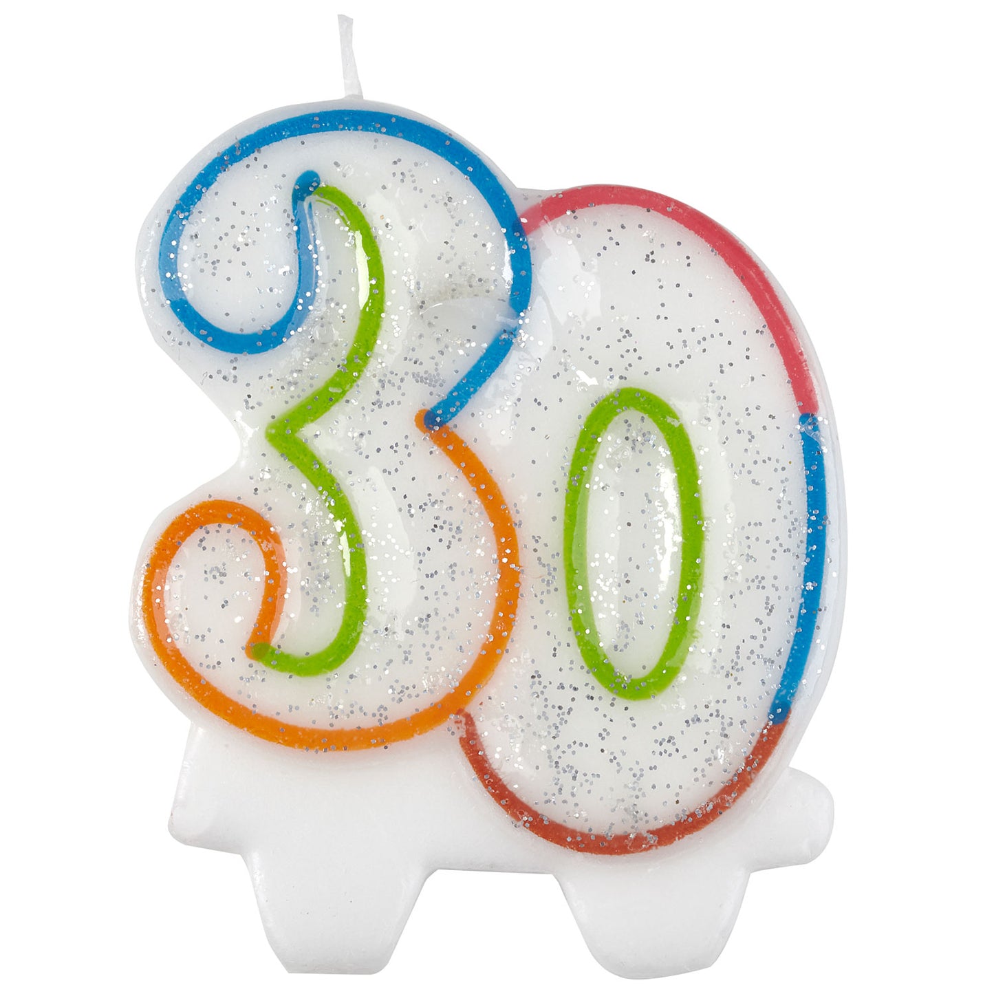 9900810 IP X6 - Milestone Birthday Candles 30th - 7.5cm - 6 PC