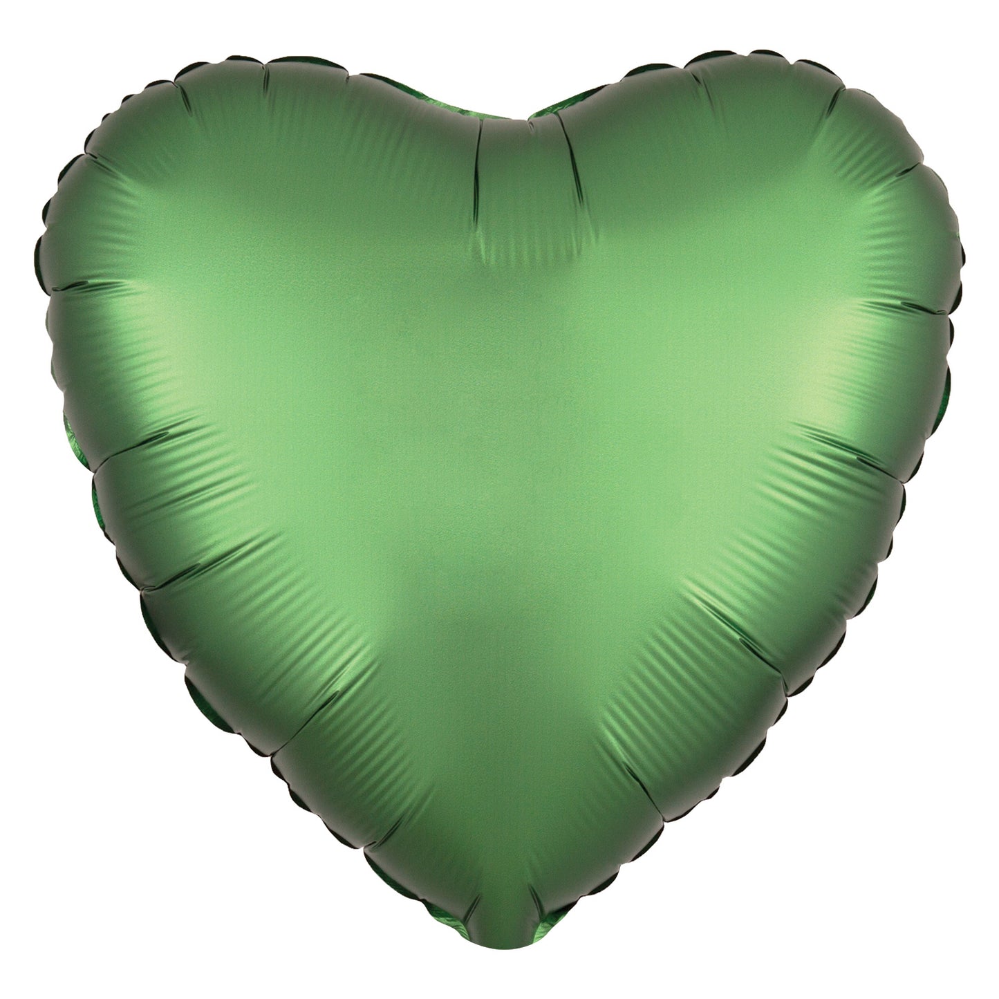 3858702 IP X10 - Satin Luxe Emerald Heart Standard HX Unpackaged Foil Balloons S15 - 10 PC