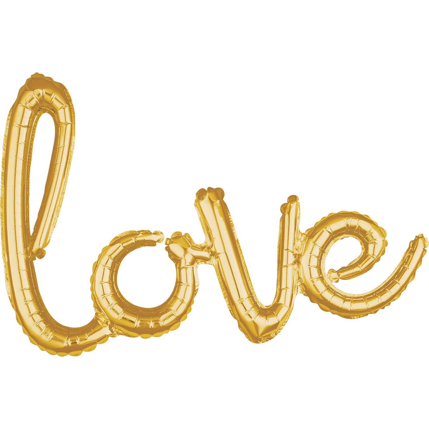 3669611 IP X5 - "Love" Script Phrase Gold Foil Balloons 31"/78cm x 21"/53cm G40 - 5 PC