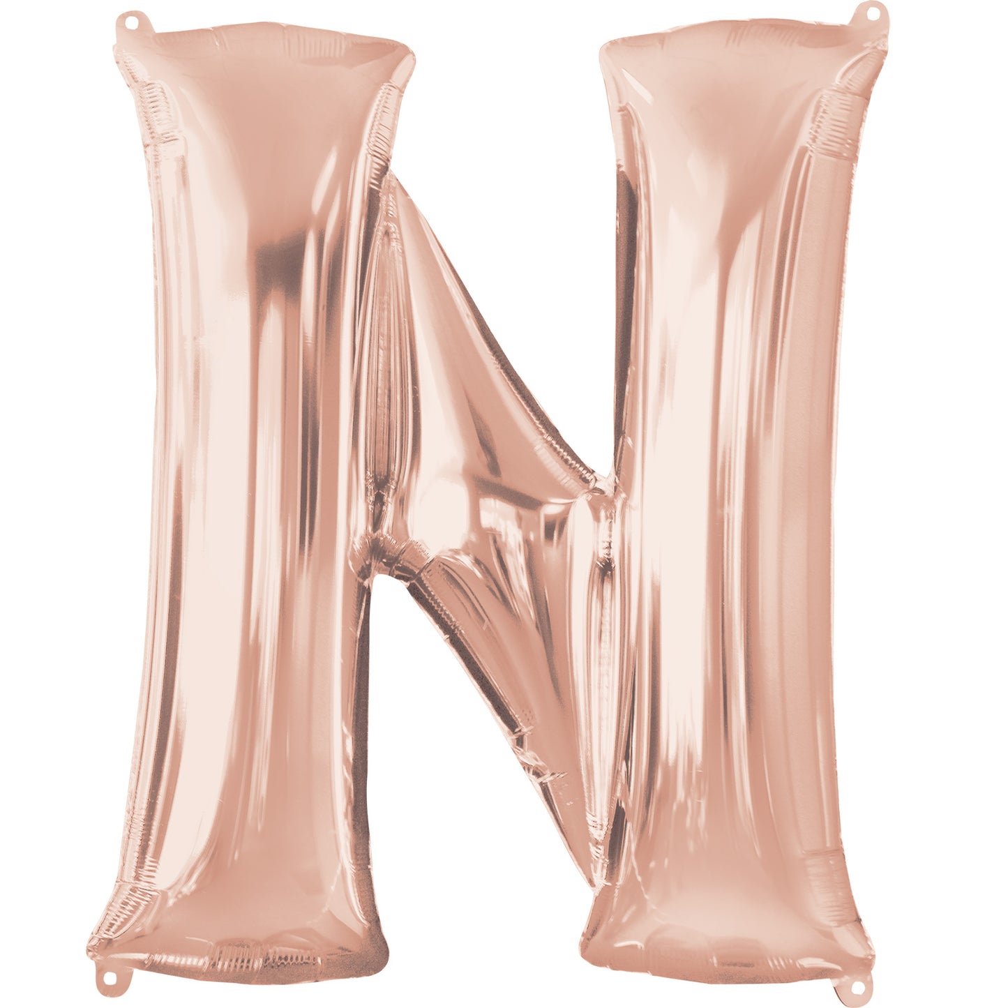 Letter N Rose Gold Minishape Foil Balloons 16"/40cm A04 - 5 PC