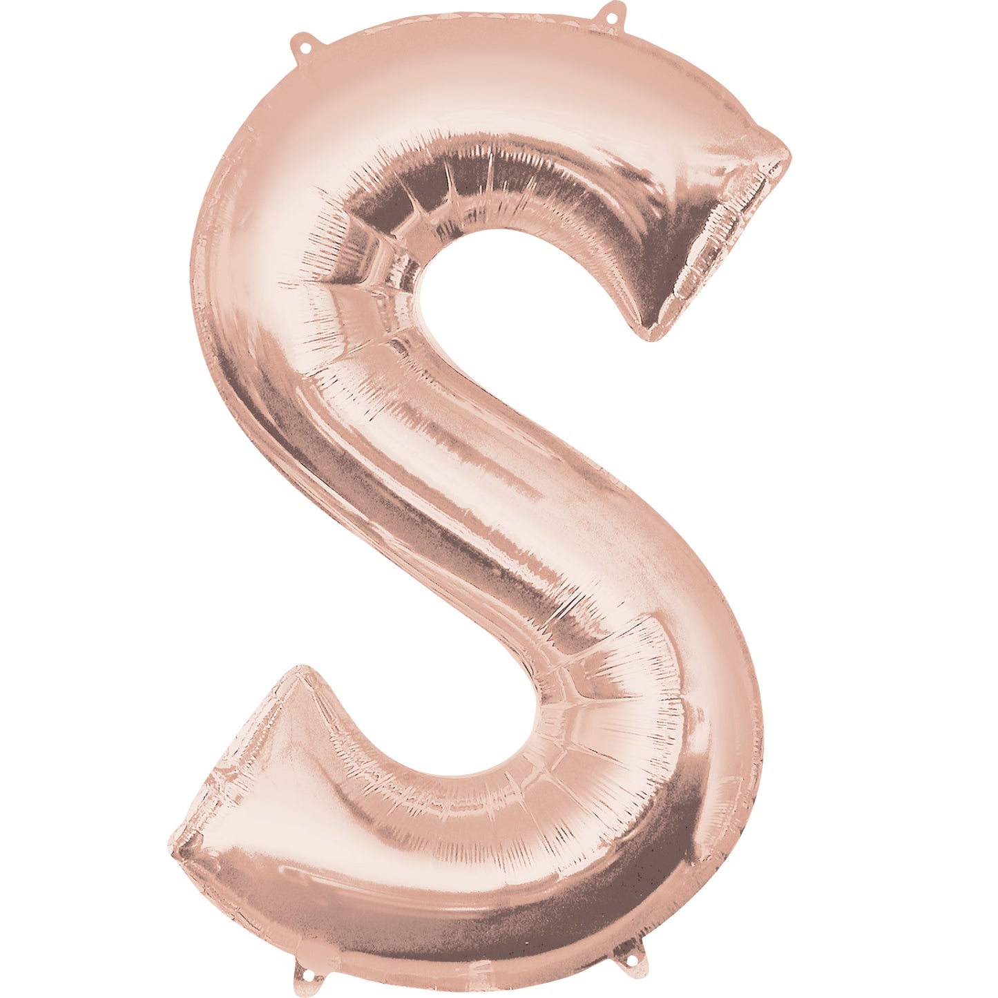 Letter S Rose Gold Minishape Foil Balloons 16"/40cm A04 - 5 PC