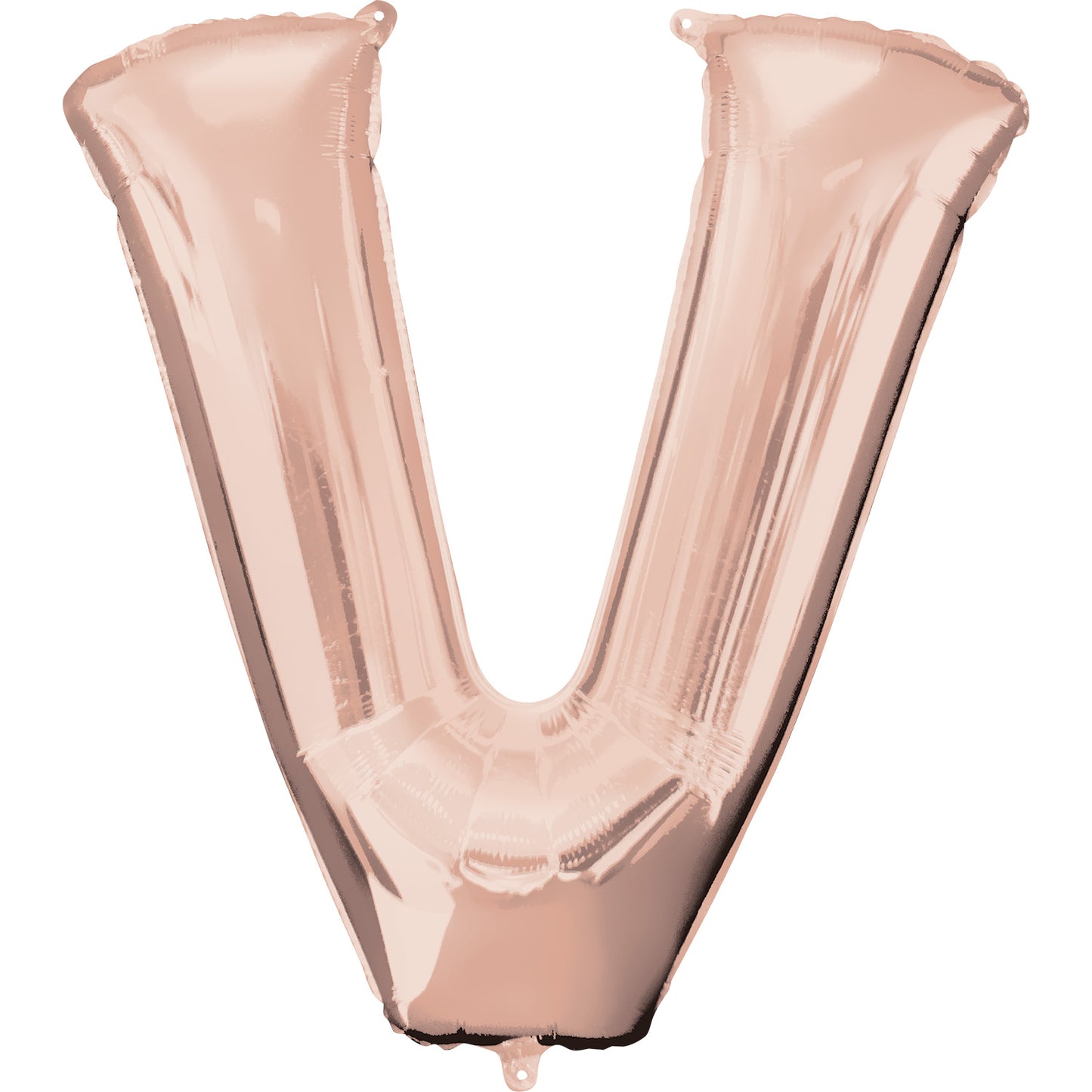 3747311 IP X5 - Letter V Rose Gold Minishape Foil Balloons 16"/40cm A04 - 5 PC