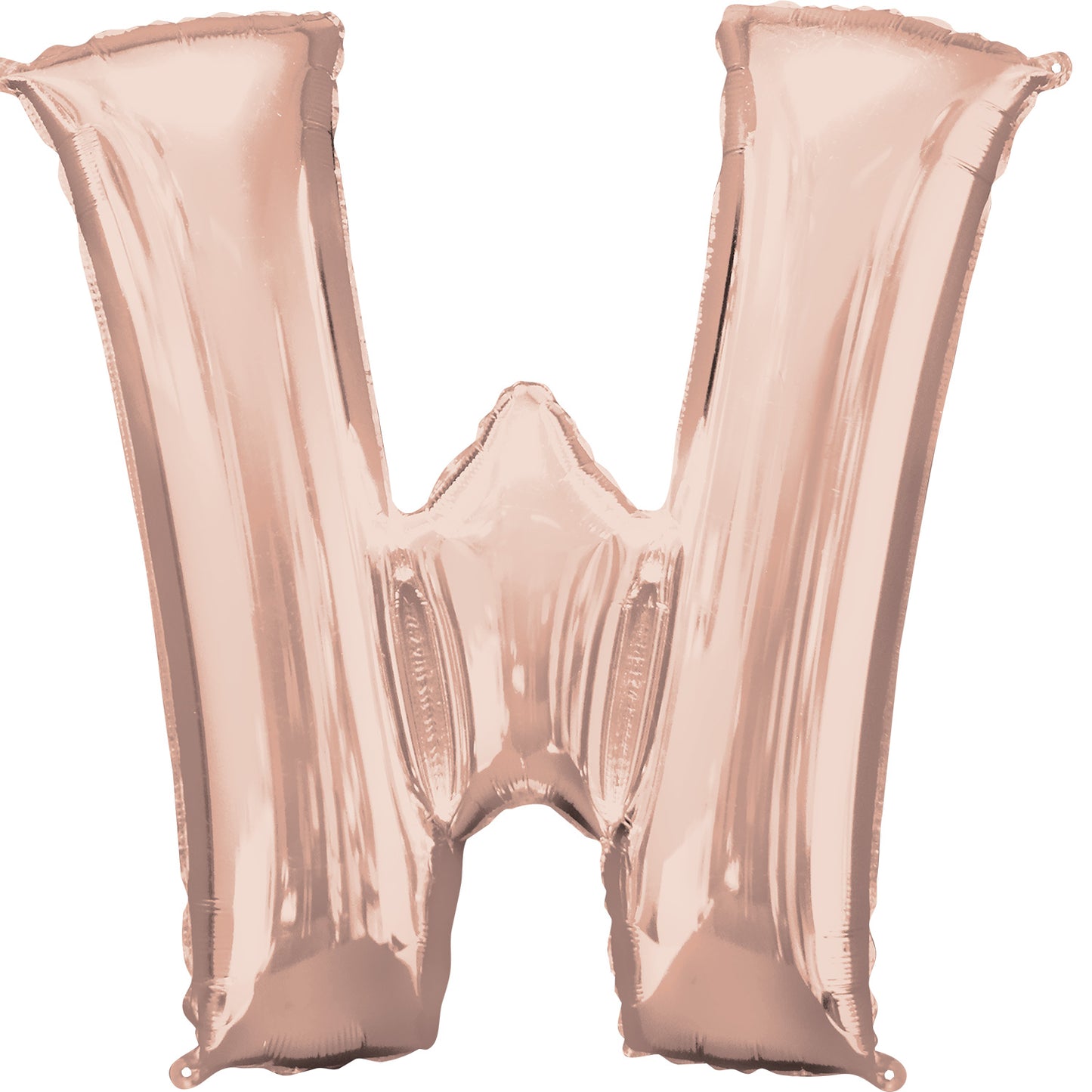 Letter W Rose Gold Minishape Foil Balloons 16"/40cm A04 - 5 PC