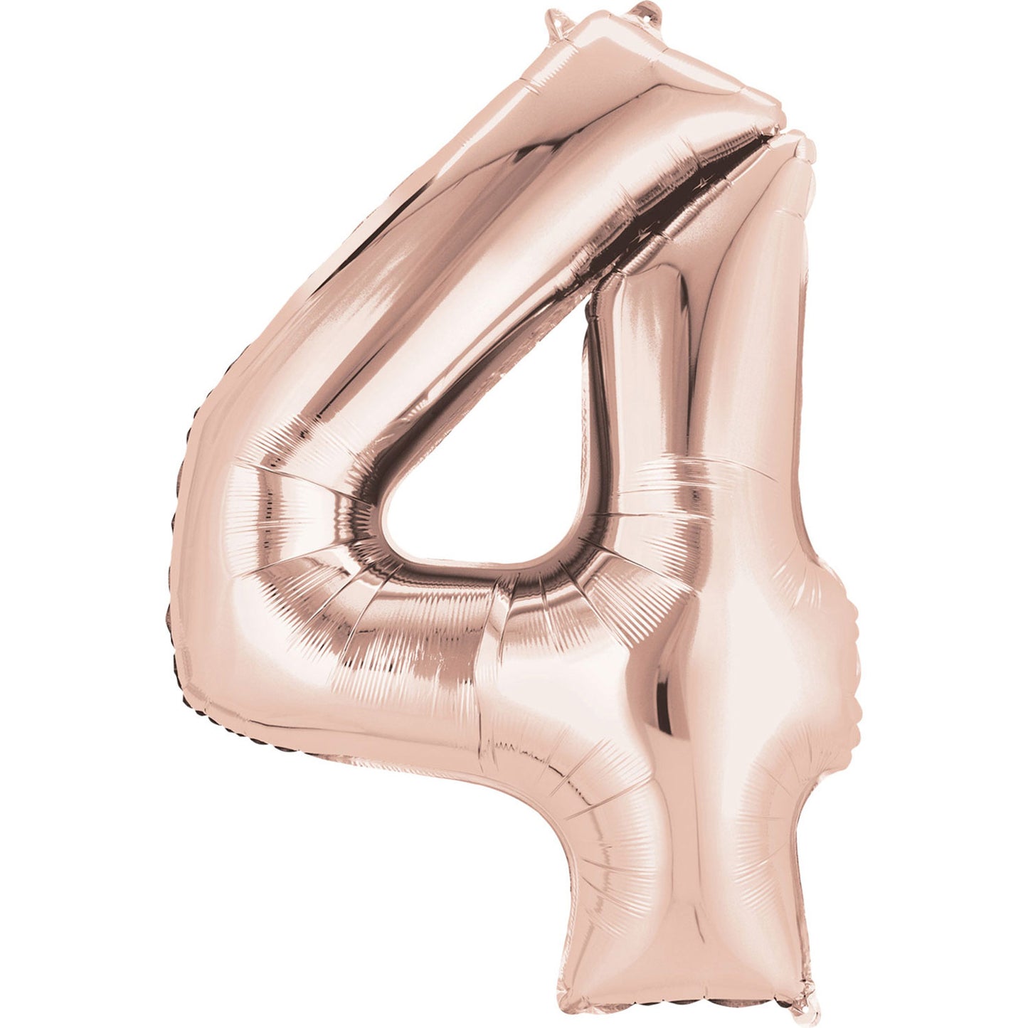 3748911 IP X5 - Number 4 Rose Gold Minishape Foil Balloons 16"/"40cm A04 - 5 PC