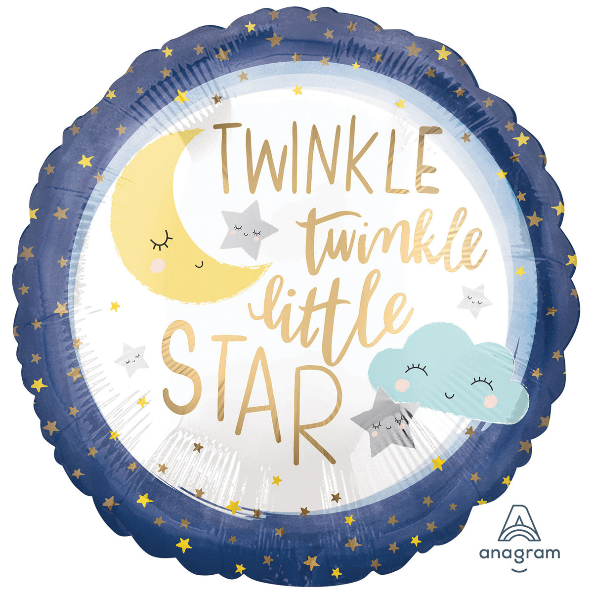 3850601 IP X5 - Twinkle Little Star Standard Satin XL Foil Balloons S40 - 5 PC