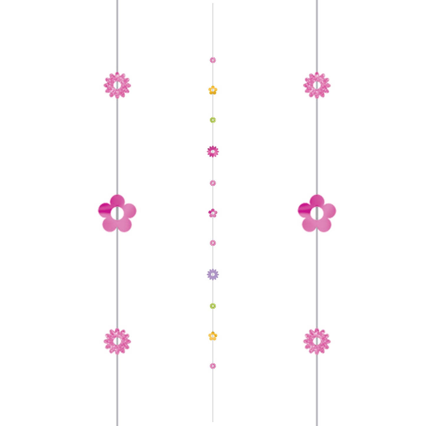 Flowers Balloon Fun Strings 1.82m - 6 PC