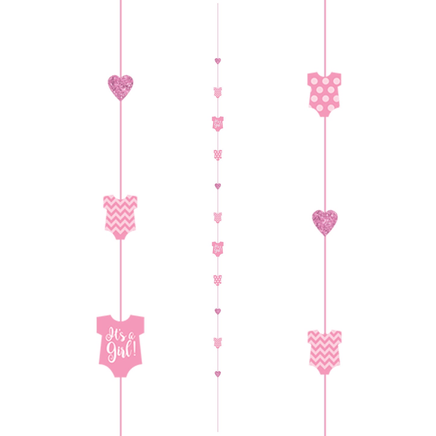 110450 IP X6 - Onesie Girl Balloon Fun Strings 1.82m - 6 PC