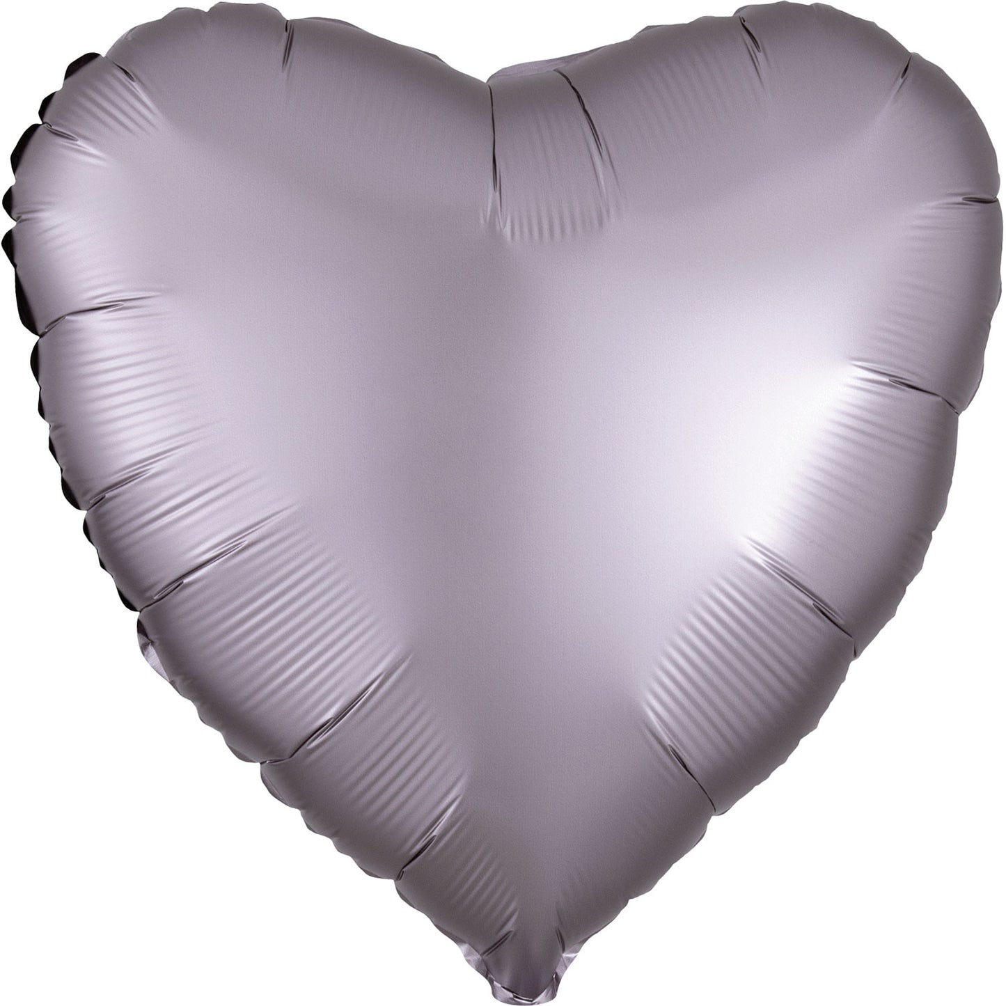 3992002 IP X10 - Greige Heart Satin Luxe Standard HX Unpackaged Foil Balloons S15 - 10 PC
