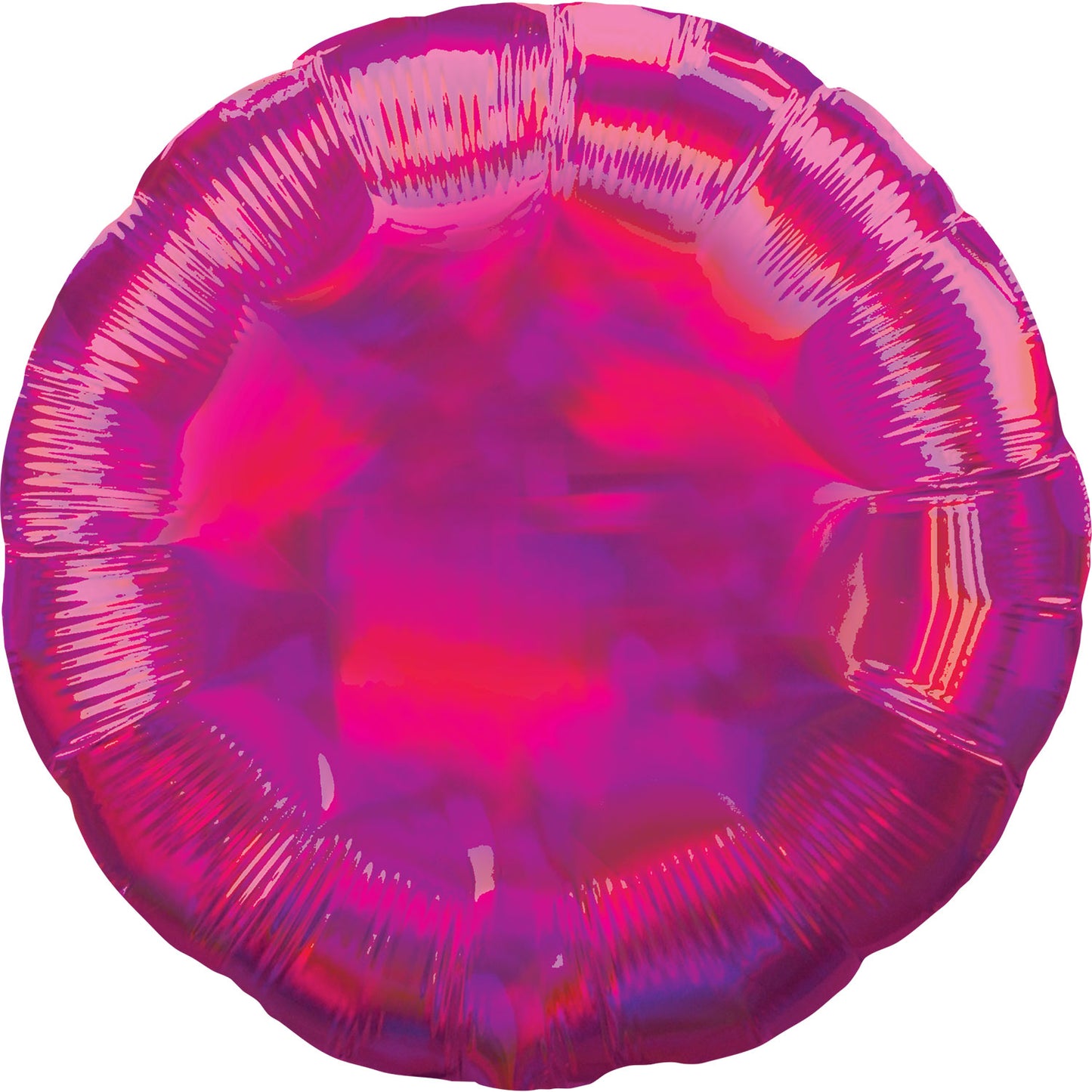 3925501 IP X5 - Magenta Iridescent Circle Standard HX Packaged Foil Balloons S40 - 5 PC