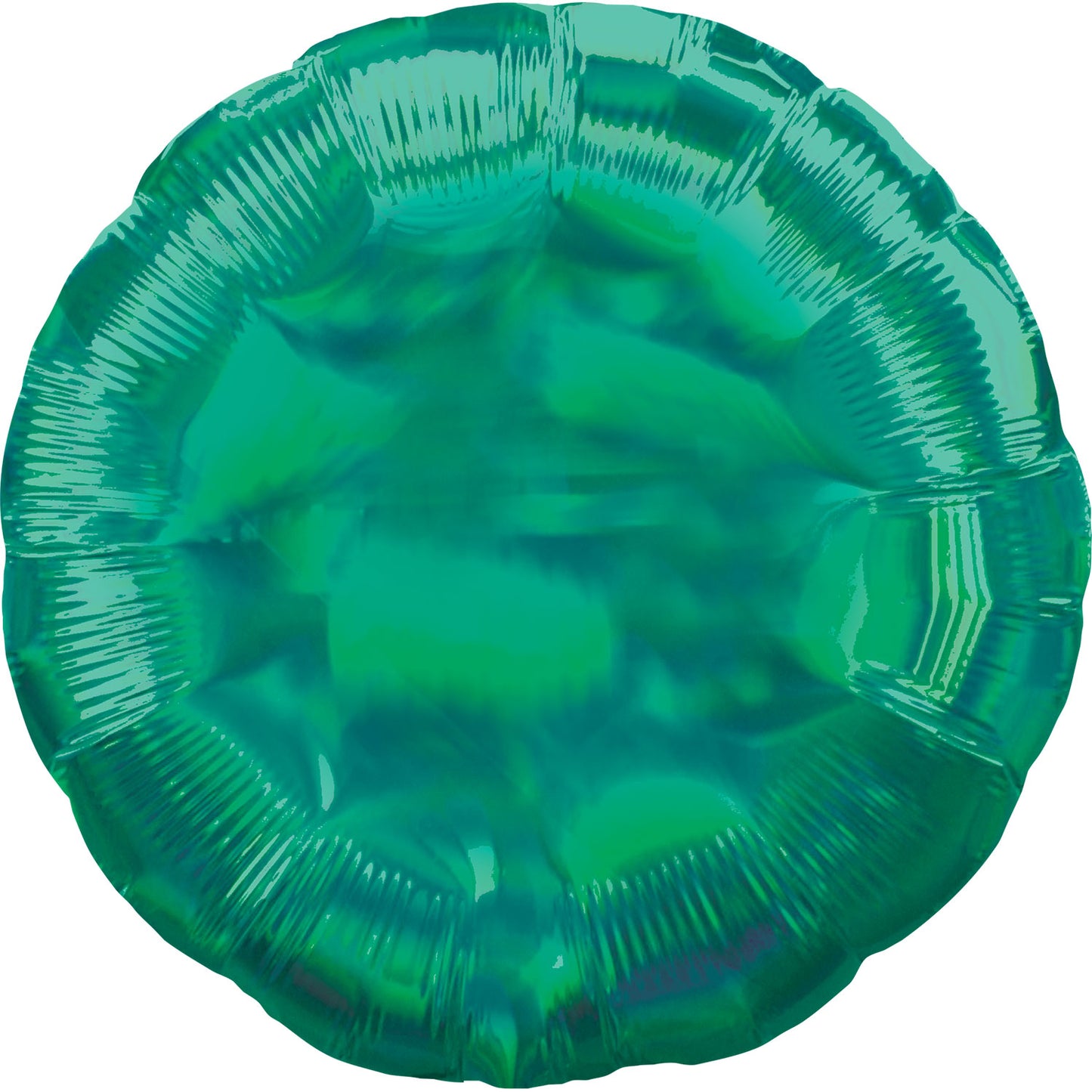 3925701 IP X5 - Green Iridescent Circle Standard HX Packaged Foil Balloons S40 - 5 PC