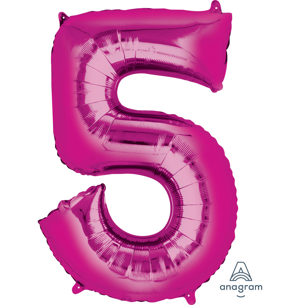 Number 5 Various Colours SuperShape Foil Balloons 23"/58cm w x 34"/86cm h P50 - 5 PC