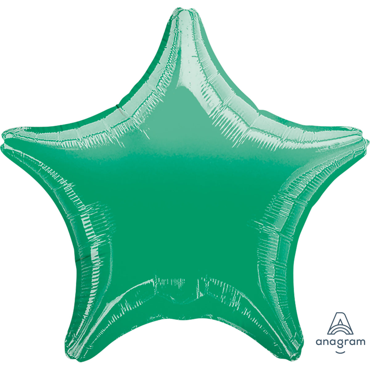 3055702 IP X10 - Metallic Green Star Unpackaged Standard Foil Balloons S15 - 10 PC