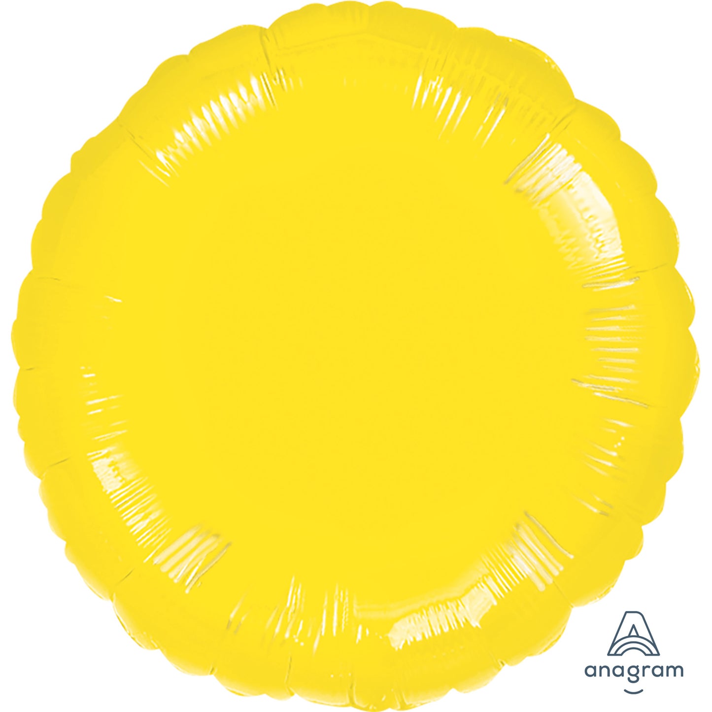 8005002 IP X10 - Metallic Yellow Circle Standard Unpackaged Foil Balloons S15 - 10 PC