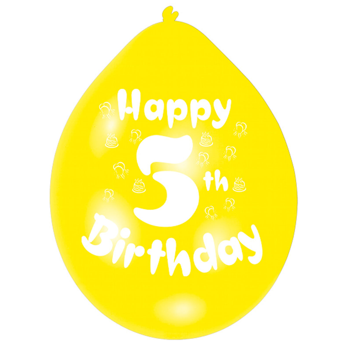 INT995548 IP X6 - Happy 5th Birthday Latex Balloons 22.8cm - 6 PKG/10