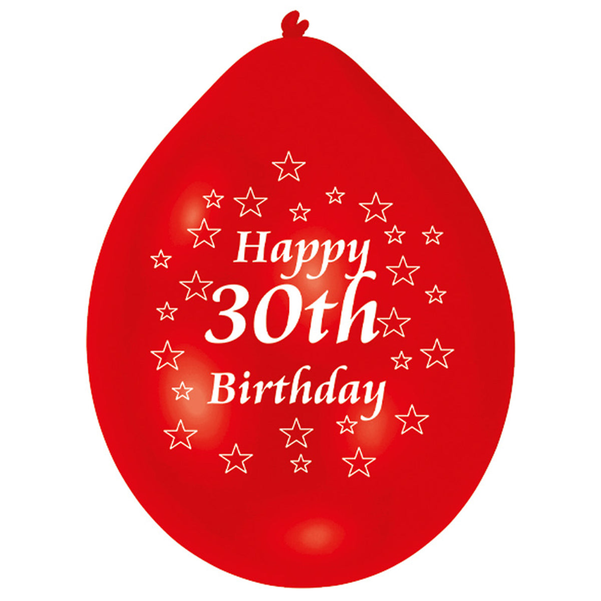 INT995571 IP X6 - Happy 30th Birthday Latex Balloons 22.8cm - 6 PKG/10