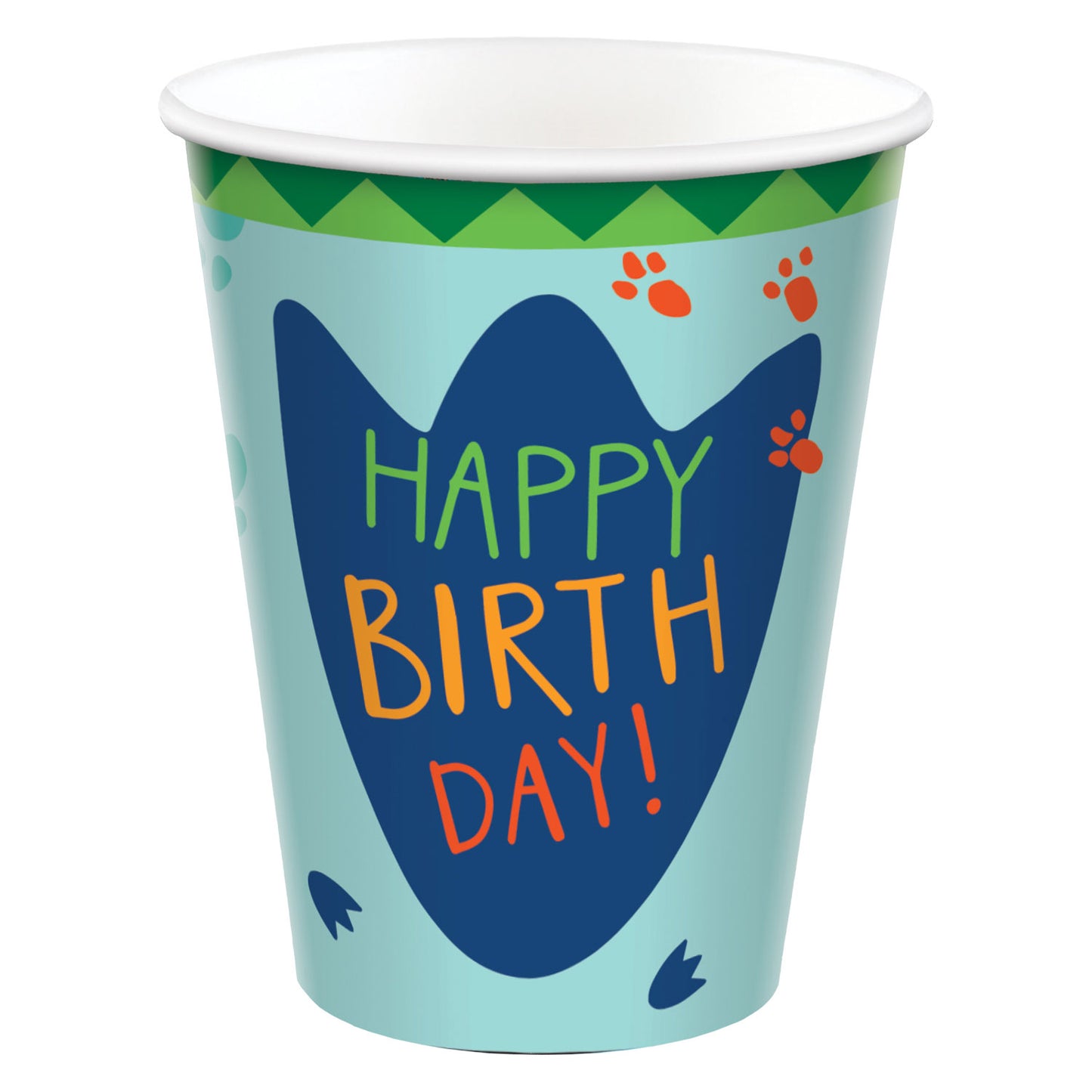 582270 IP X12 - Dino-Mite Party Paper Cups 250ml - 12 PKG/8
