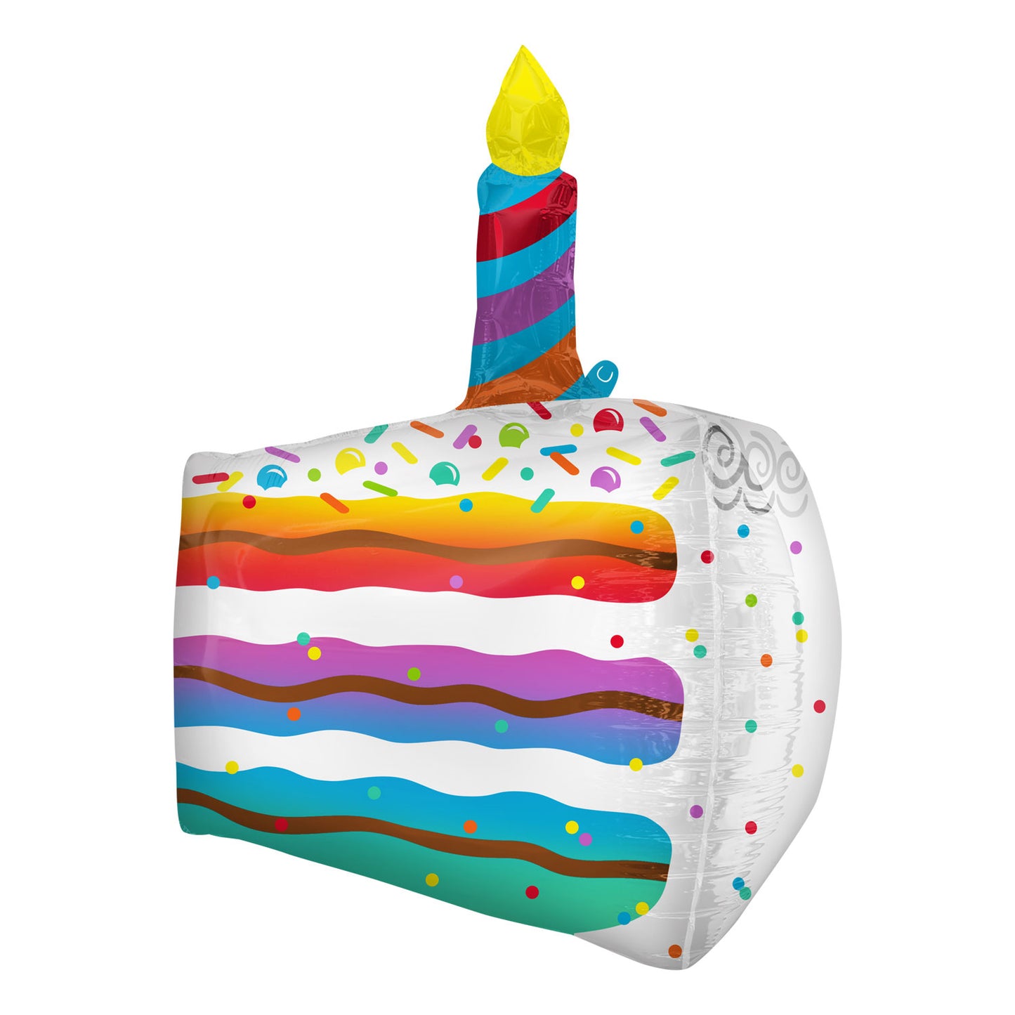 4125201 IP X5 - Cake Slice UltraShape Foil Balloons 19"/48cm w x 25"/63cm h P40 - 5 PC