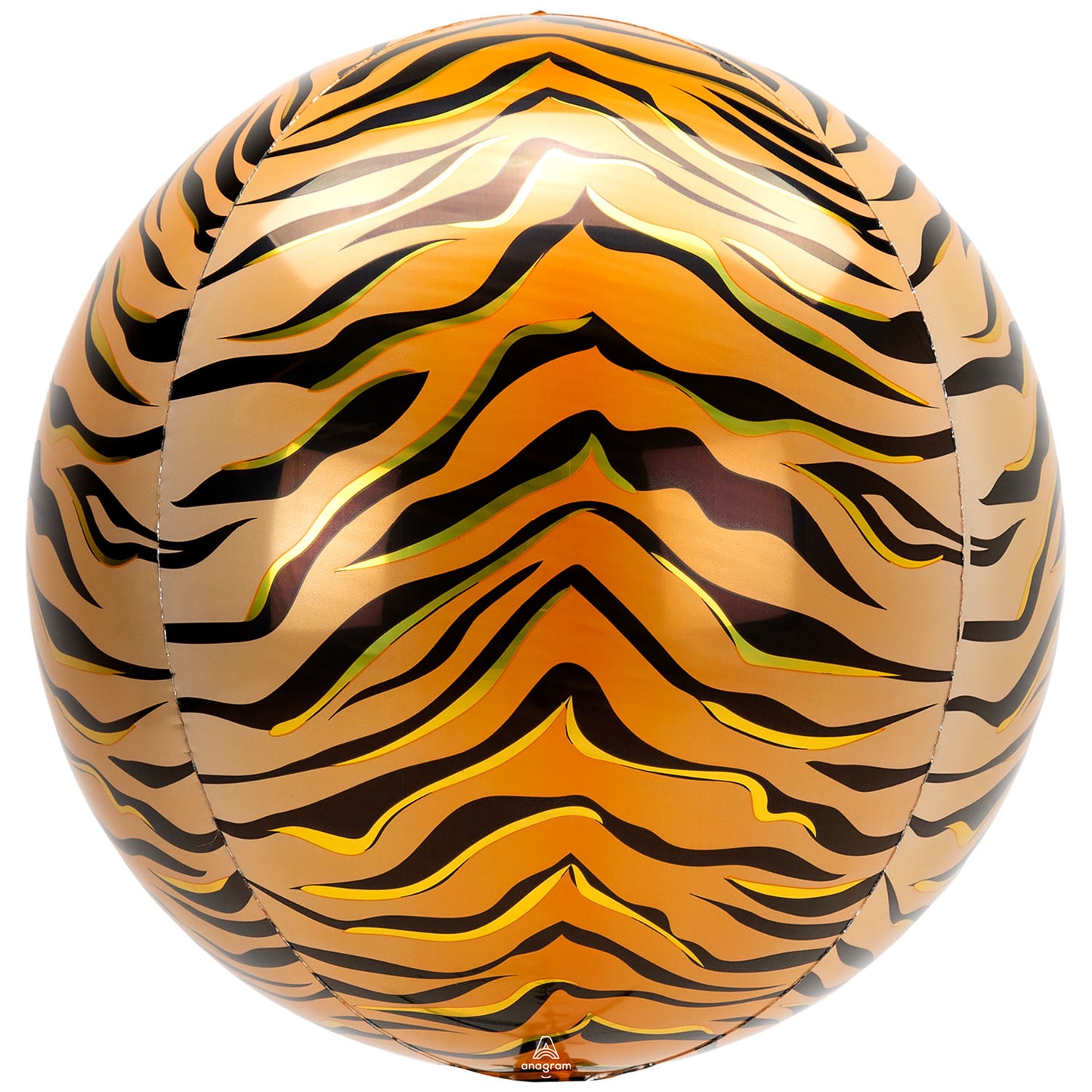 4211001 IP X5 - Animalz Tiger Print Orbz Foil Balloons G20 - 5 PC