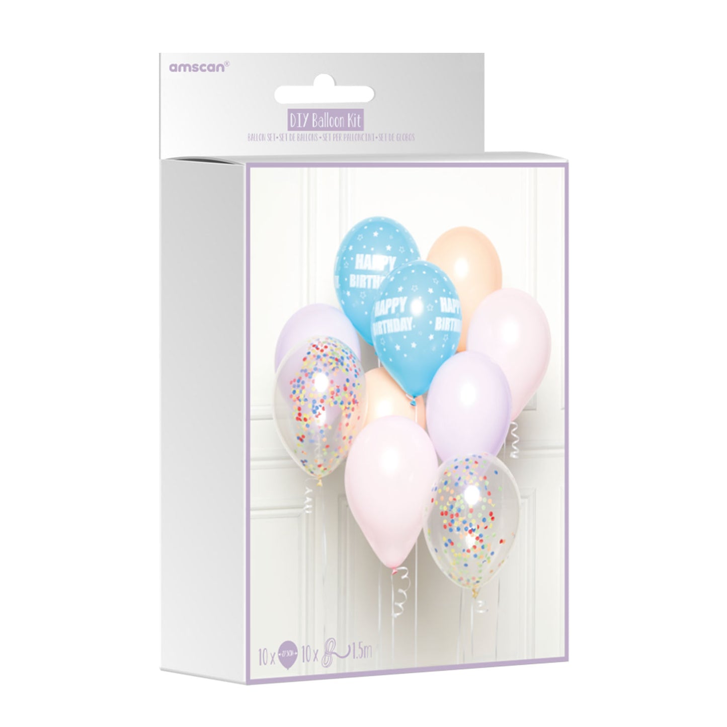 9907425 IP X8 - Pastel Happy Birthday DIY Latex Balloon Kits 11"/27cm - 8 PKG/10