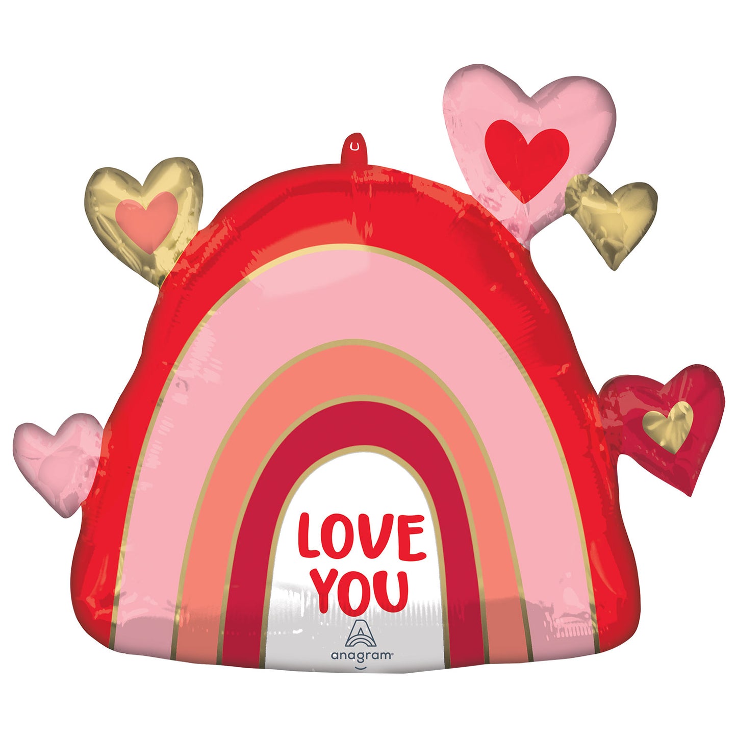 4232401 IP X5 - Rainbow Love SuperShape XL Foil Balloons 26"/66cm w x 23"/58cm h P30 - 5 PC