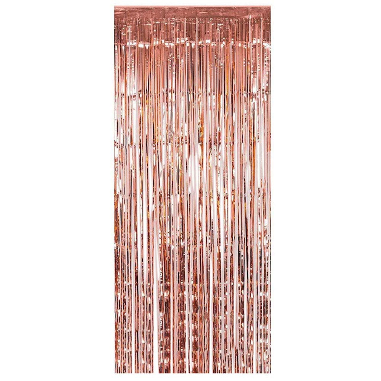 9911629 - Metallic Rose Gold Door Curtains 91cm x 2.43m - 6 PC