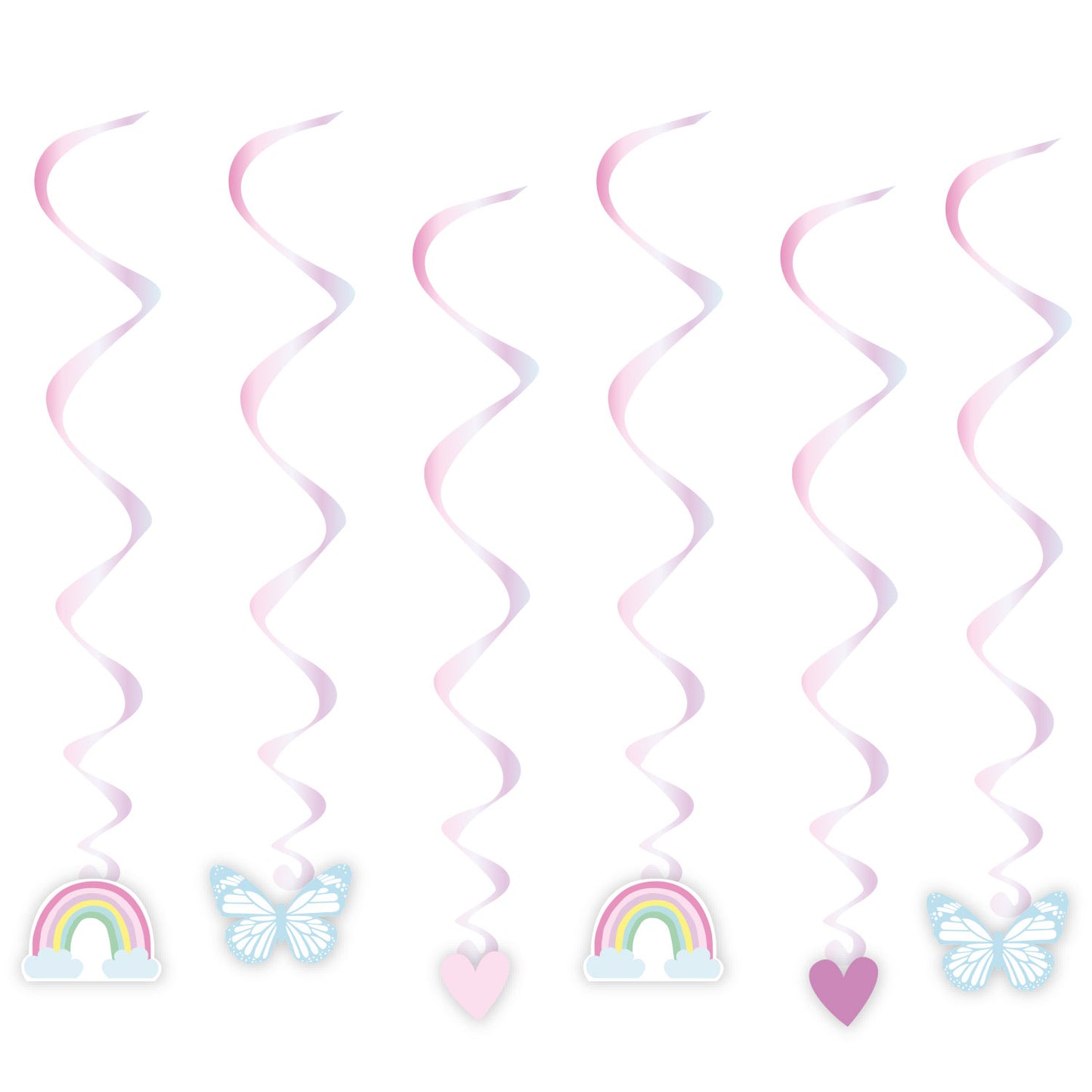 9909081 IP X6 - Fairy Princess Swirl Decorations - 6 PKG/6
