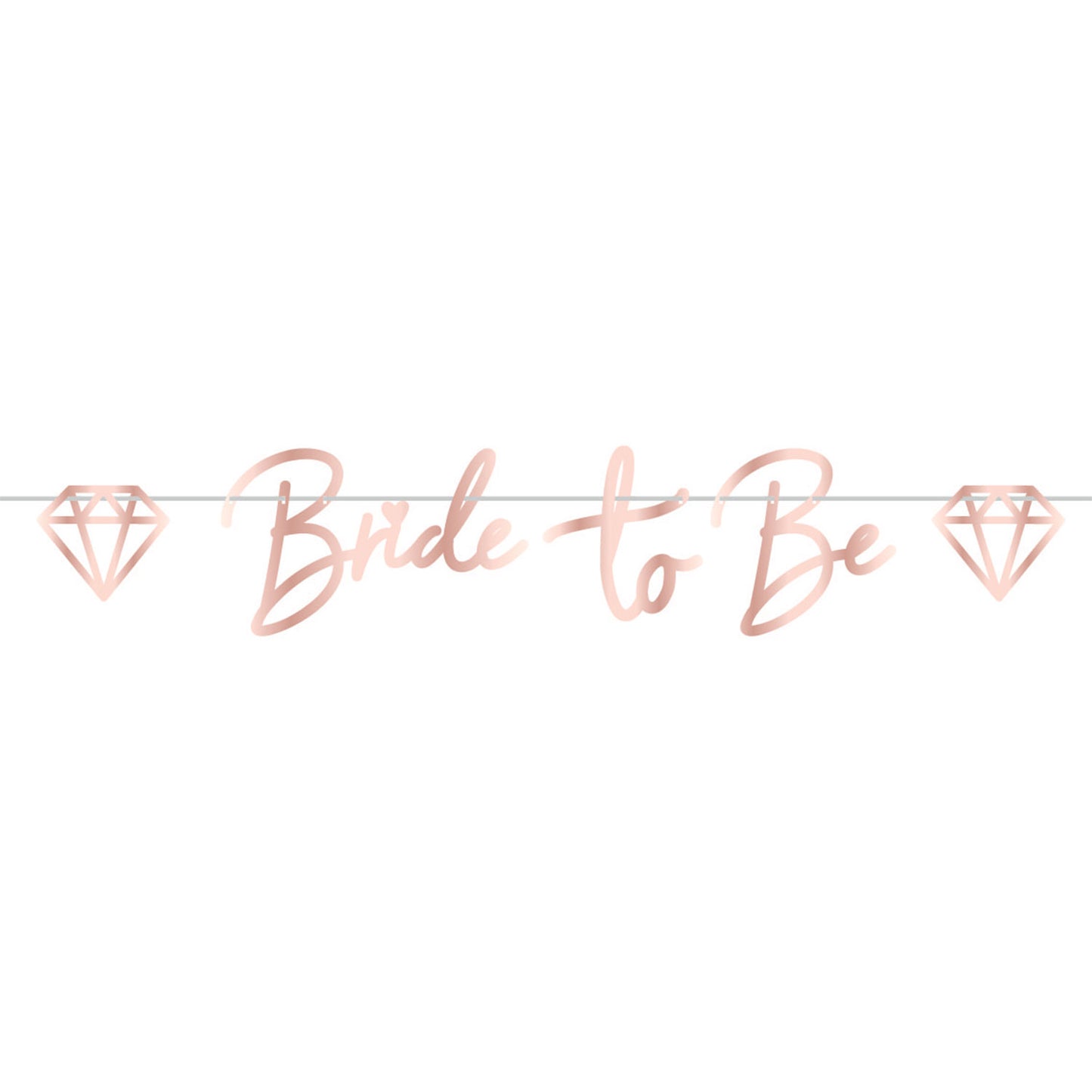 9909895 IP X6 - Team Bride Paper Letter Banners 1.8m x 15cm - 6 PC