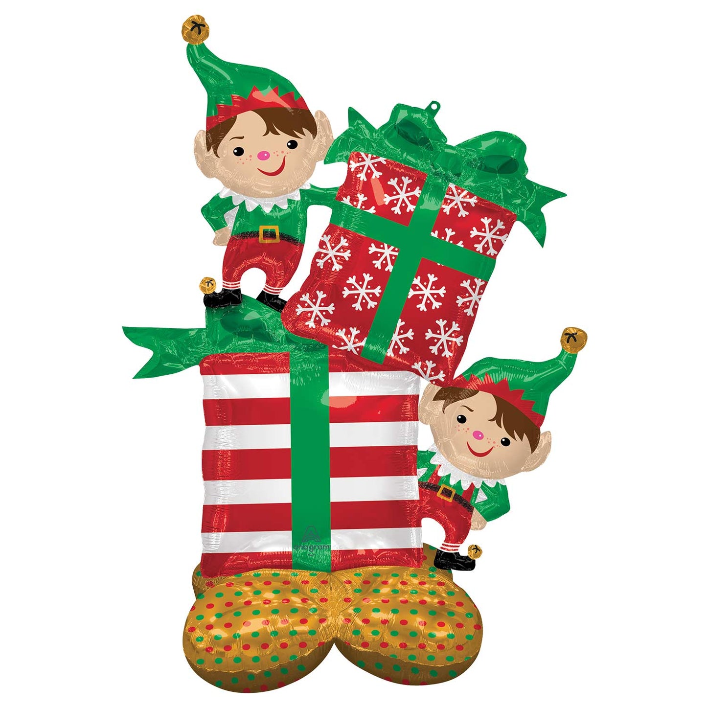 4295311 IP X3 - Christmas Elves AirLoonz Foil Balloons 36"/91cm w x 53"/134cm h P70 - 3 PC