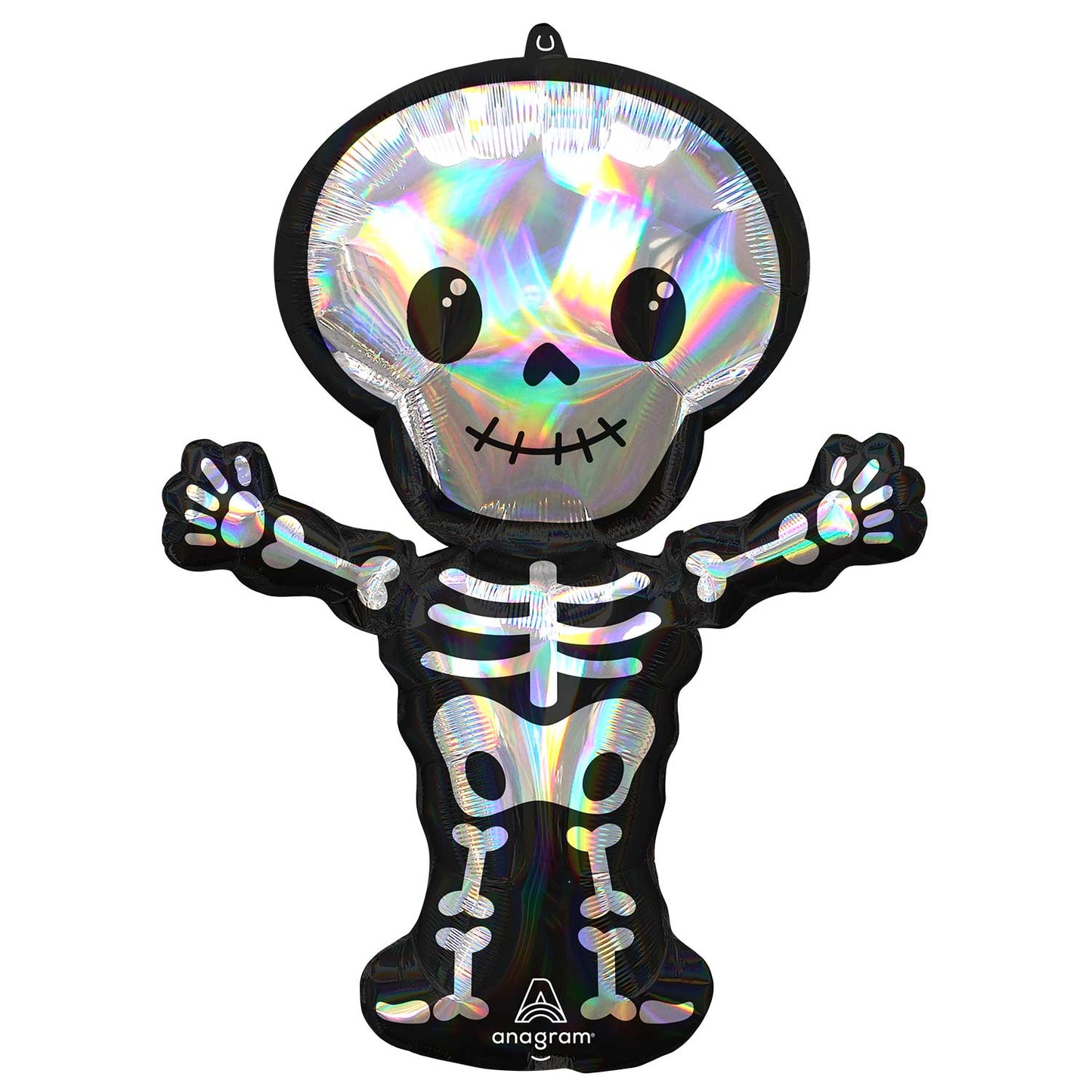 4315401 IP X5 - Iridescent Skeleton SuperShape Foil Balloons 26"/66cm w x 34"/86cm h P40 - 5 PC