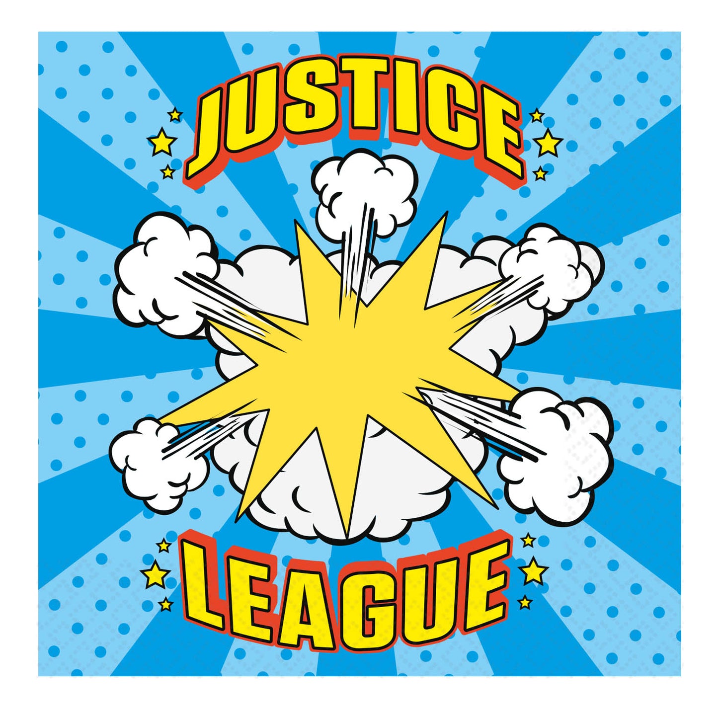9906885 IP X6 - Justice League Luncheon Napkins 33cm - 6 PKG/16