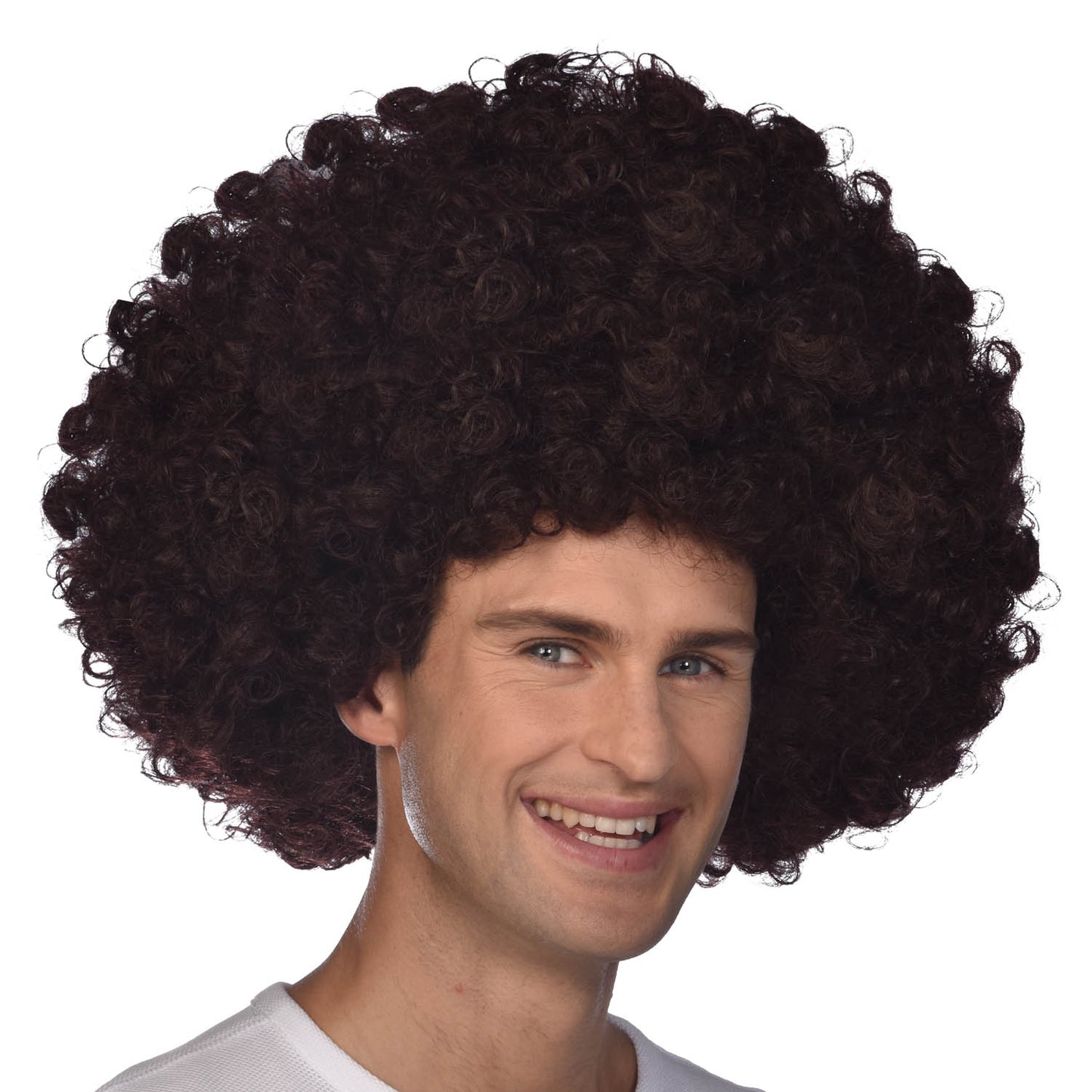 9909518 IP X6 - Brown Disco Afro Wigs - 6 PC