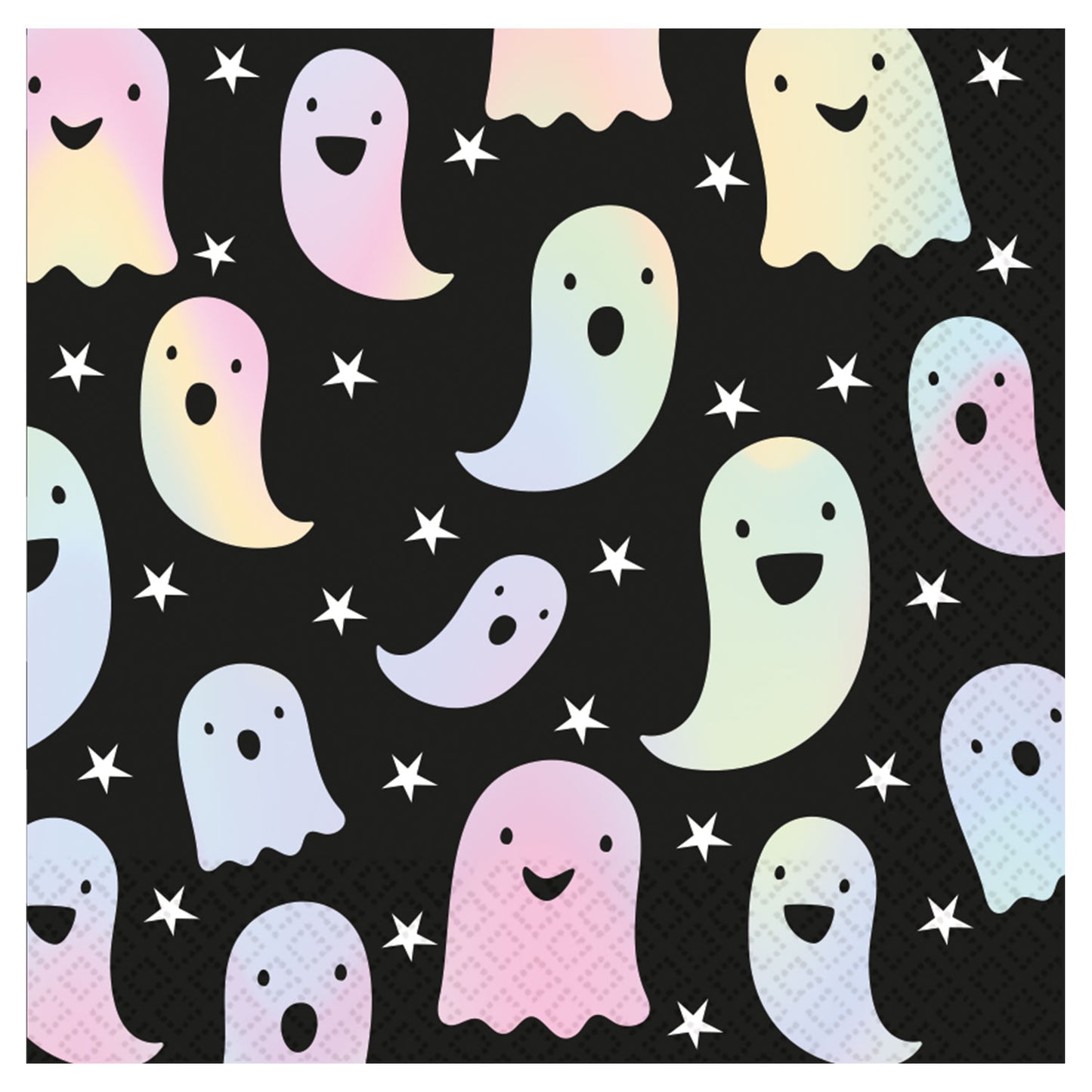 9912216 IP X6 - Ghosts Holographic Luncheon Napkins 33cm - 6 PKG/16