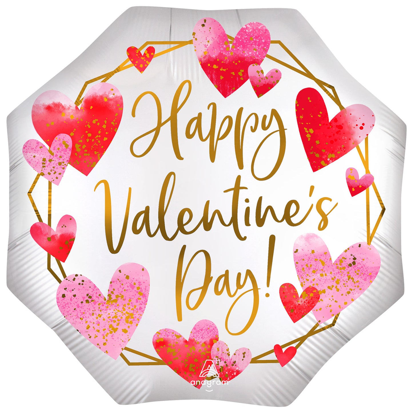4363901 IP X5 - Watercolour SuperShape Satin Luxe Foil Balloons 22"/ 5cm w X 22"/55cm h P32 - 5 PC