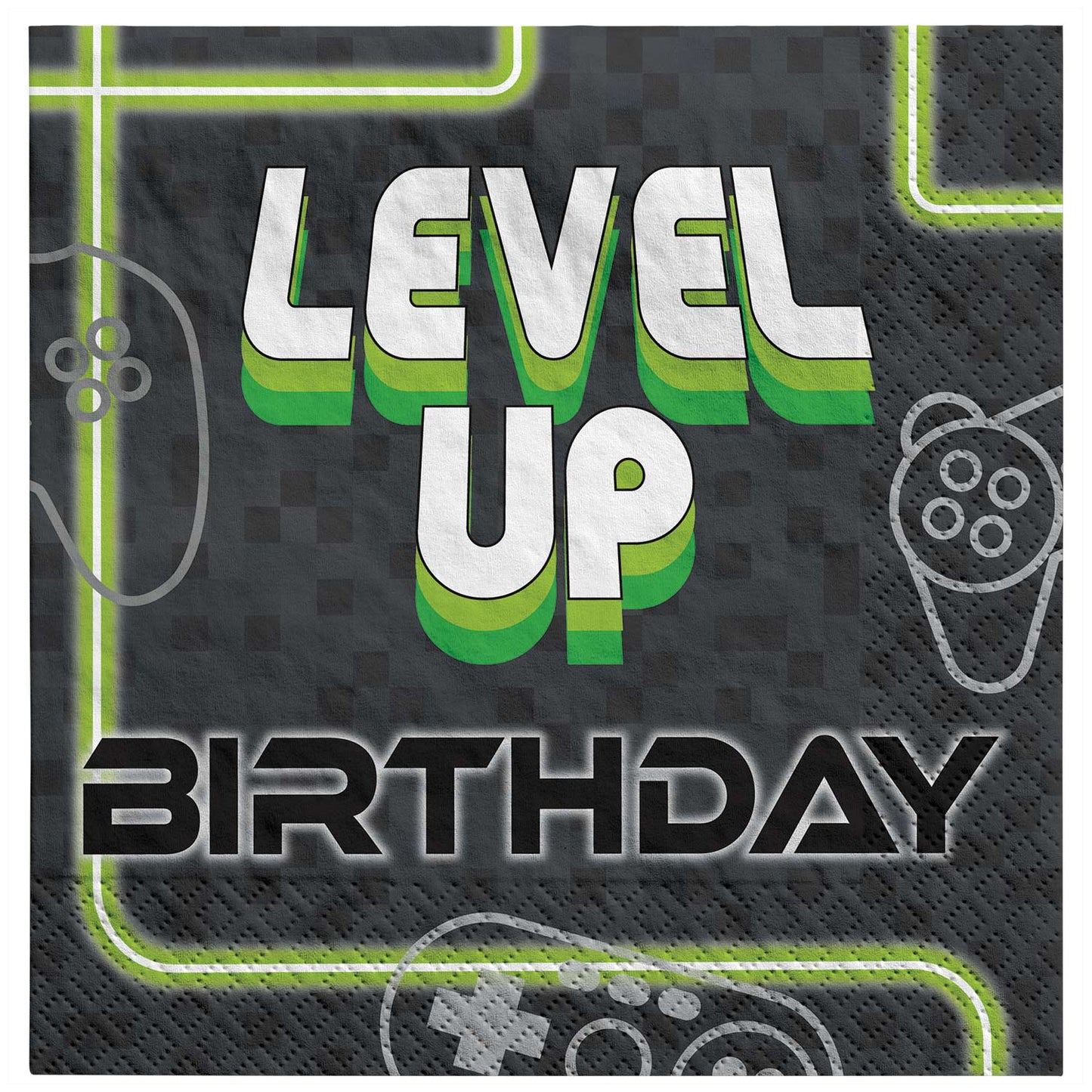 Level Up Luncheon Napkins 33cm - 12 PKG/16