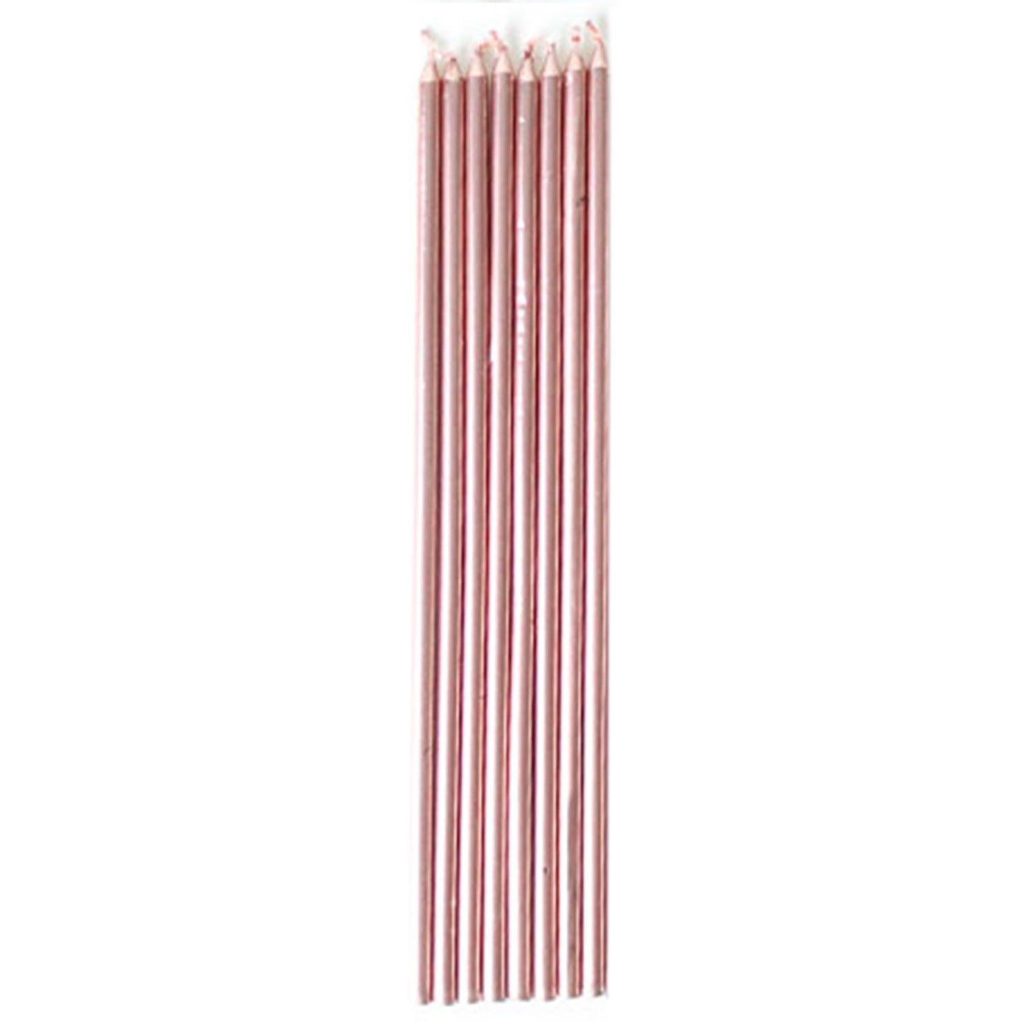 9911570 IP X12 - Rose Gold Skinny Candles 16cm - 12 PKG/10