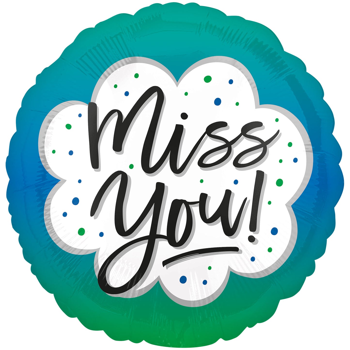 4115501 IP X5 - Miss You Ombre Standard Foil Balloons S40 - 5 PC