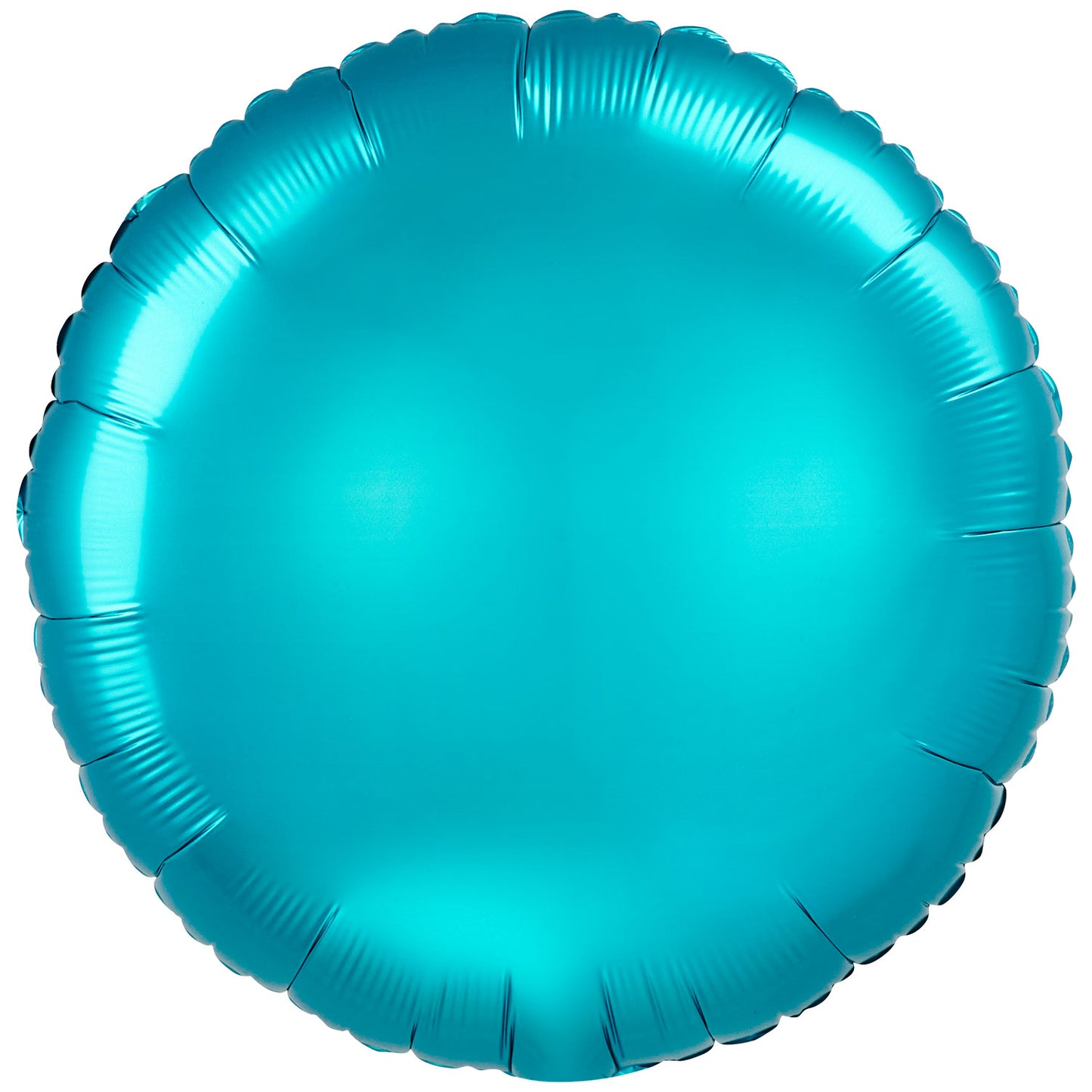 4188002 IP X10 - Anagram Satin Luxe Aqua Circle Standard Unpackaged Foil Balloons S15 - 10 PC