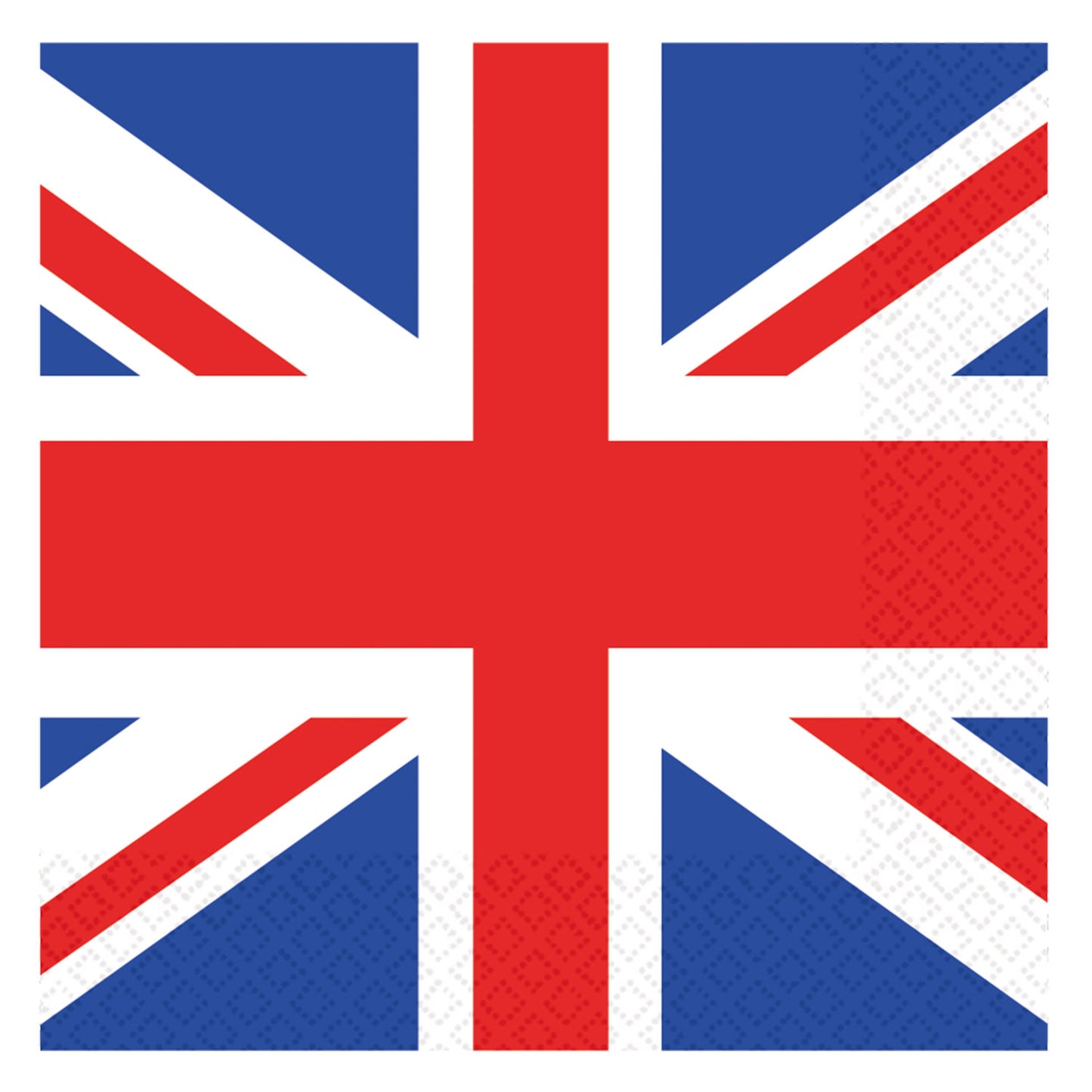 9913037 IP X6 - Red White & Blue GB Flag Luncheon Napkins 33cm - 6 PKG/16