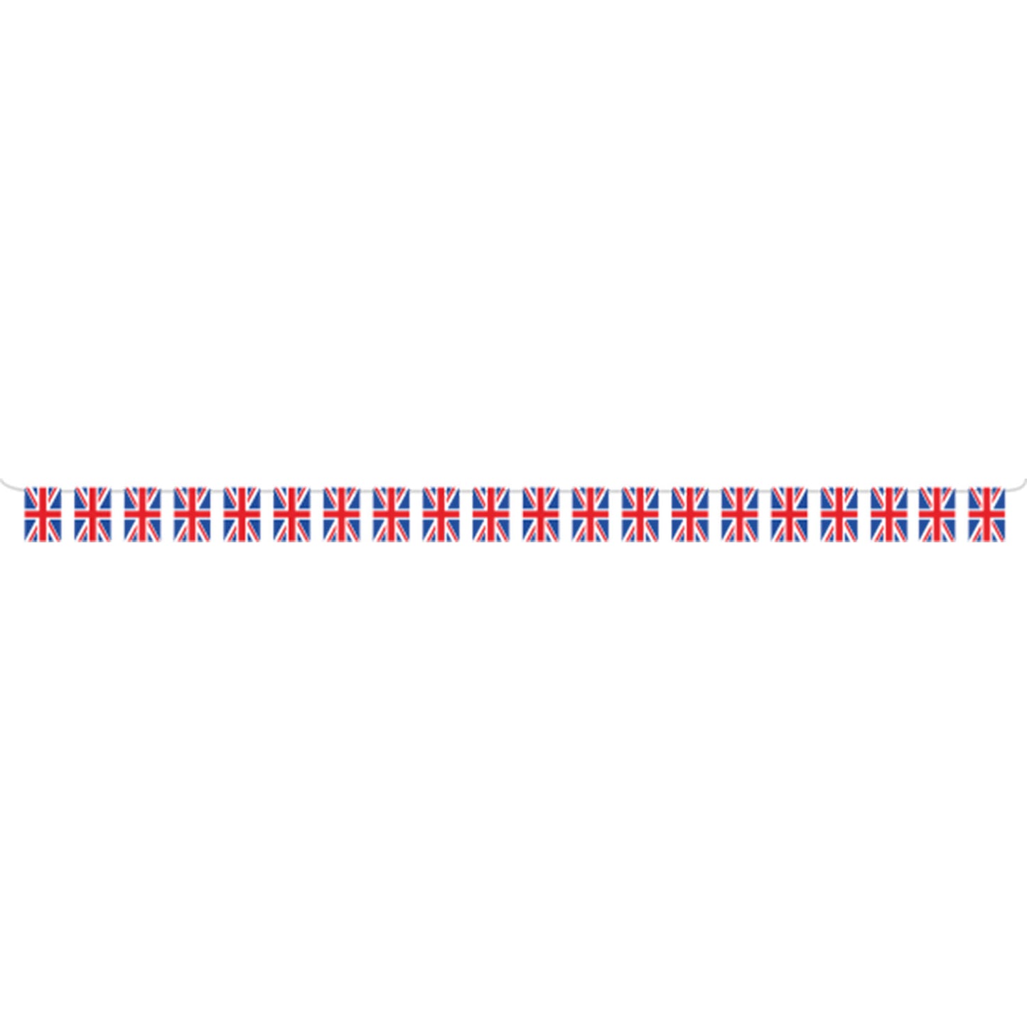 Red White & Blue Large GB Plastic Flag Bunting 10m - 6 PC