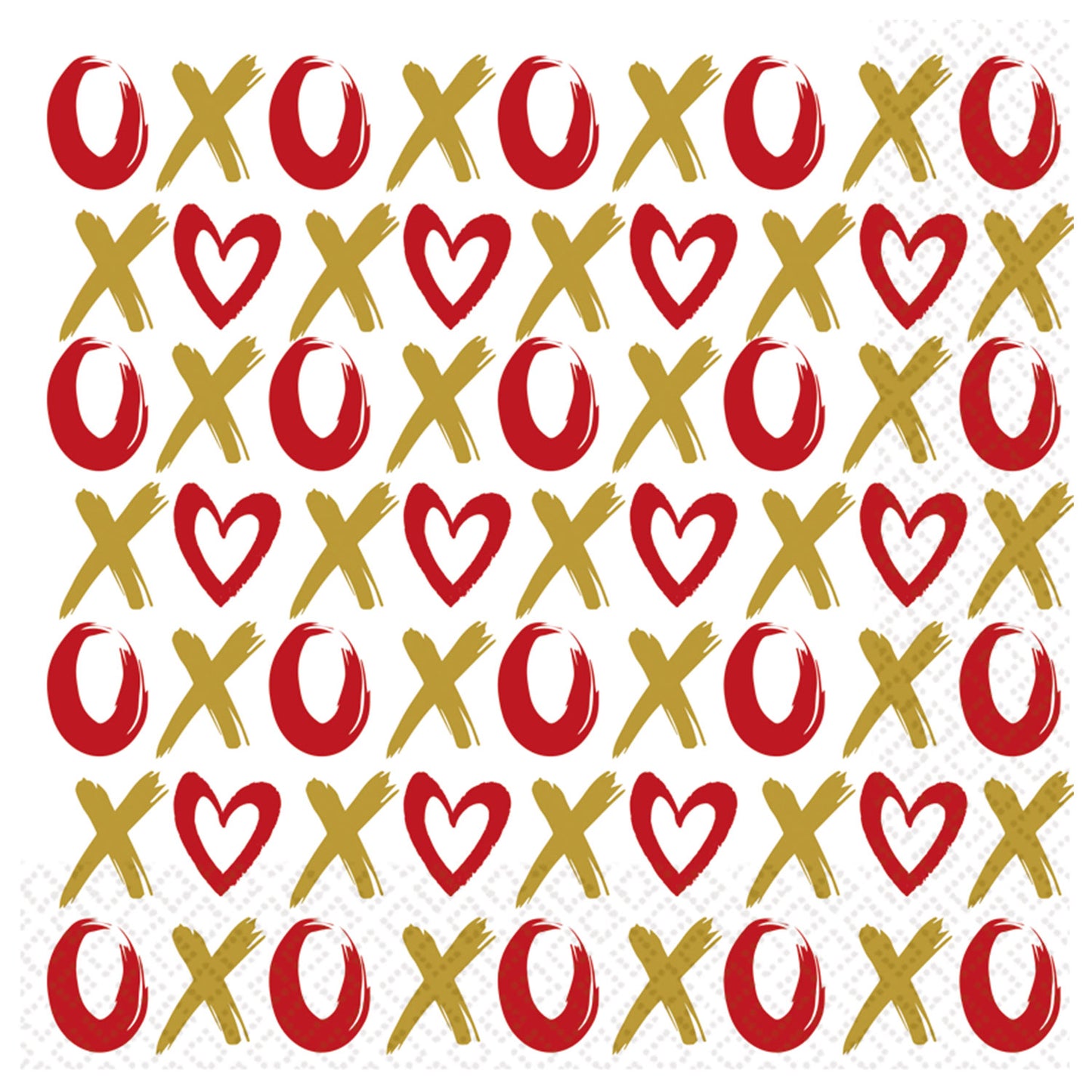 9908636 IP X6 - Valentines XOXO Luncheon Napkins 33cm - 6 PKG/16