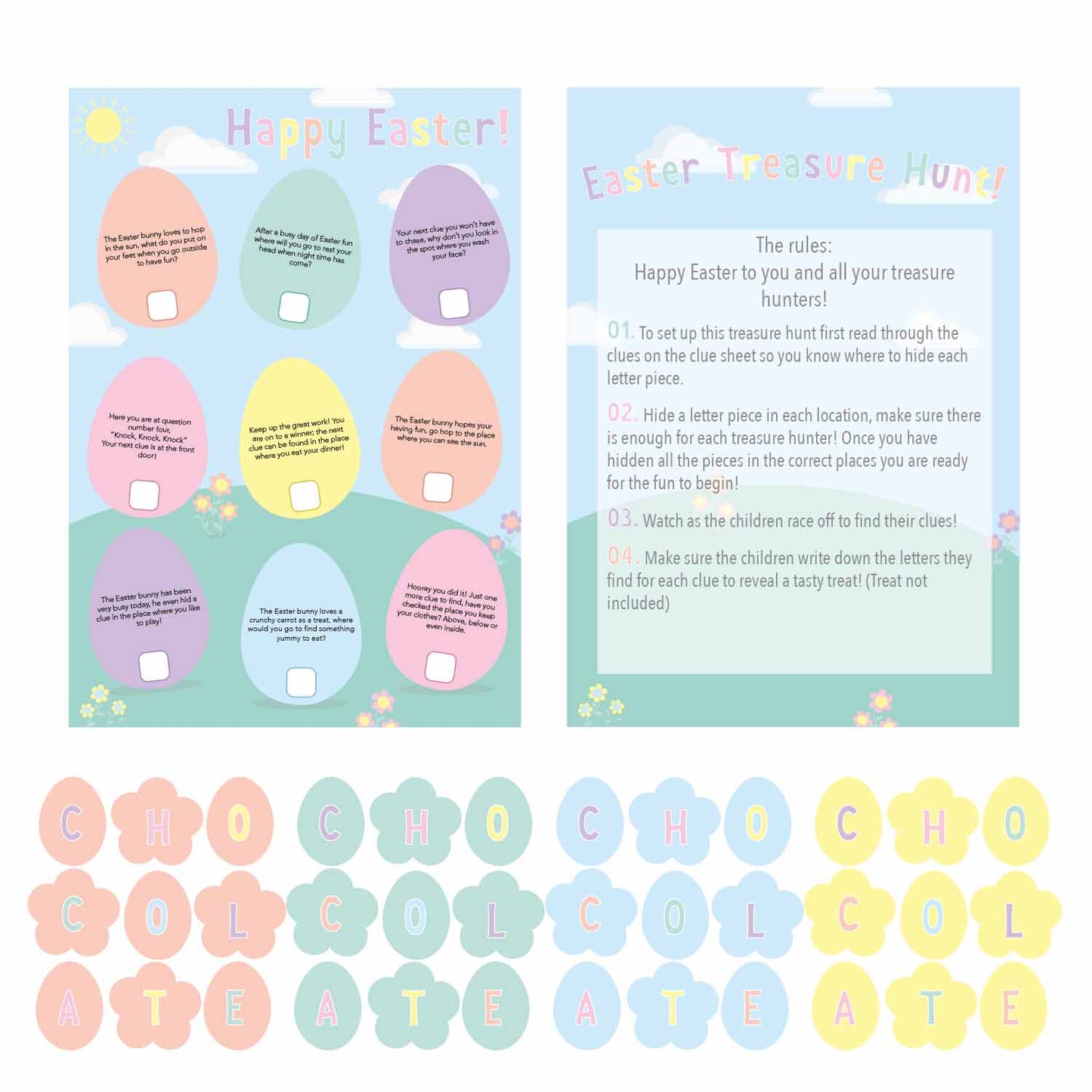 9913244 IP X6 - Chocolate Treasure Hunt Games - 6 PKG/8