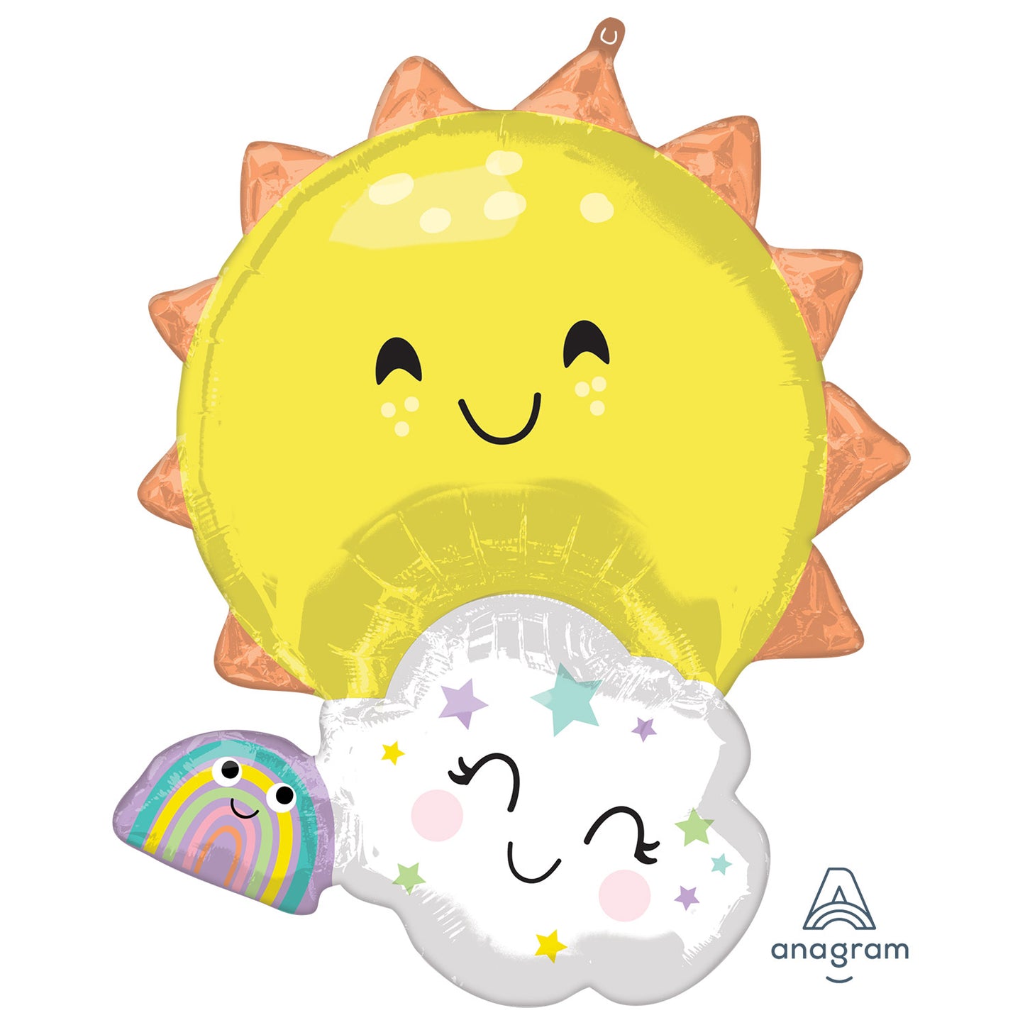 4155601 IP X5 - Rainbow Family SuperShape XL Foil Balloons 24"/60cm w 35"/88cm h P35 - 5 PC