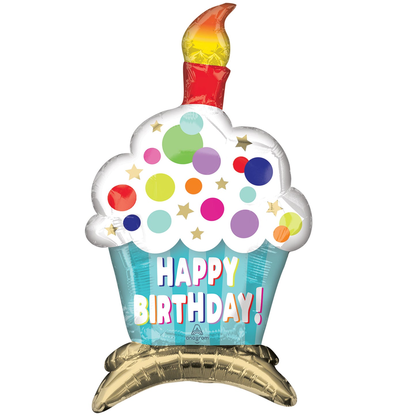 4253811 IP X5 - Cupcake Multi Foil Balloons 15"/38cm w x 24"/60cm h A75 - 5 PC