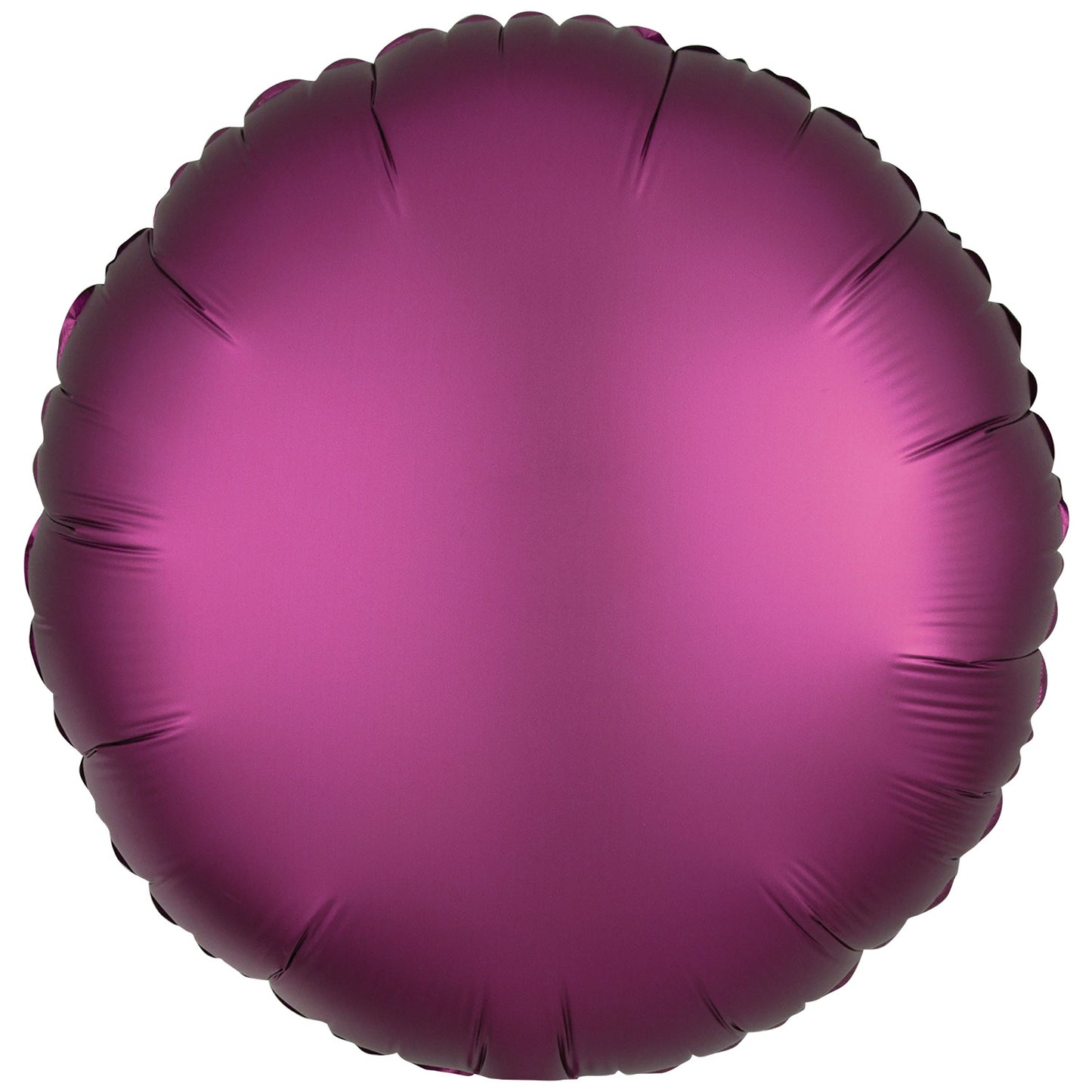 9914071 - Amscan Metallic Fuchsia Circle Standard Unpackaged Foil Balloons C16 - 10 PC